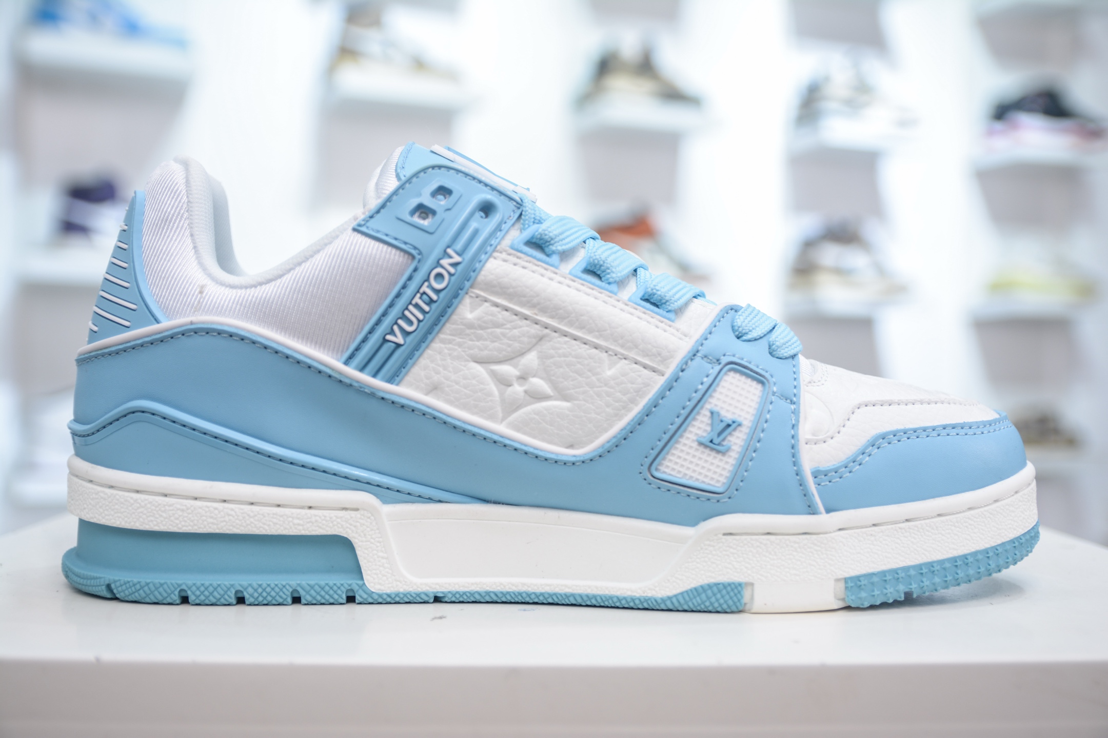 Louis Vuitton Trainer Sneaker: Fashion Runway Style, Premium Quality, Light Blue 4 i1748543848895 5894 0 2