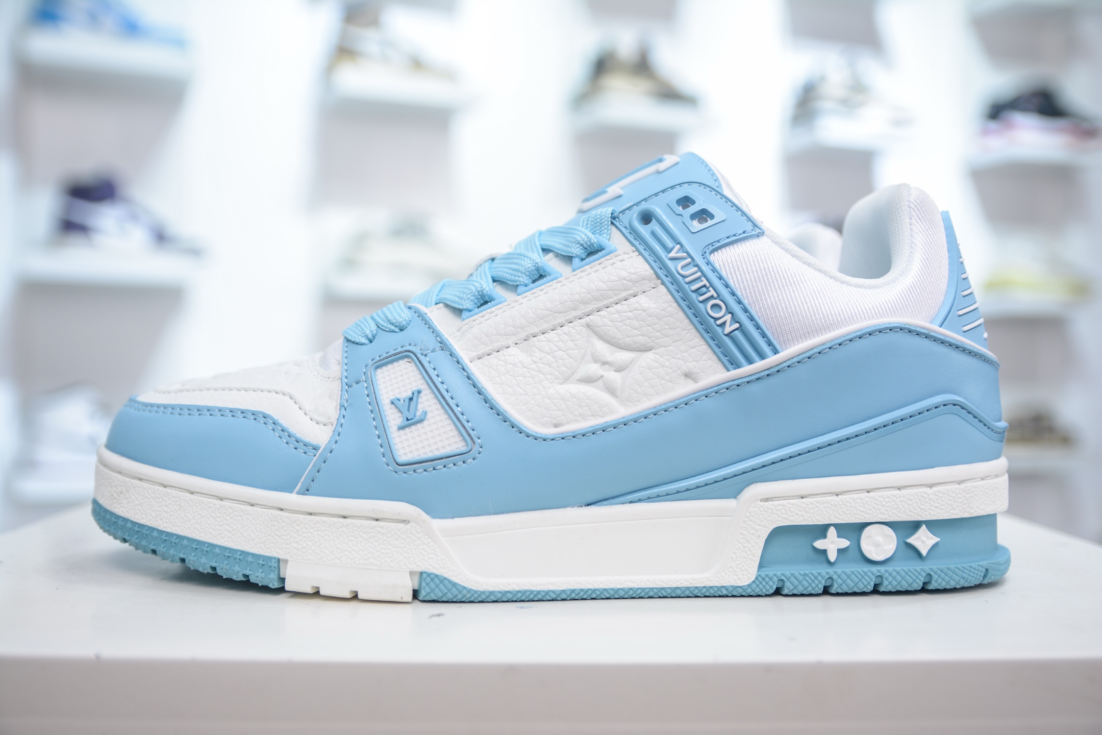 Louis Vuitton Trainer Sneaker: Fashion Runway Style, Premium Quality, Light Blue 2 i1748543849022 5394 0 0