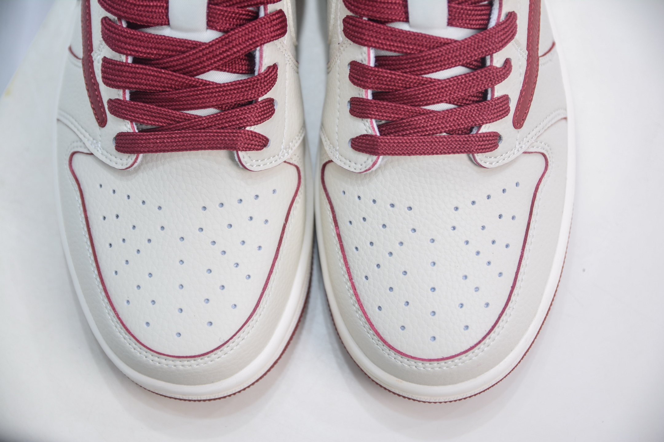 TS x Air Jordan x Fragment Design AJ1 Low 倒钩低帮联名藤原浩闪电-白酒红  LK1099-066