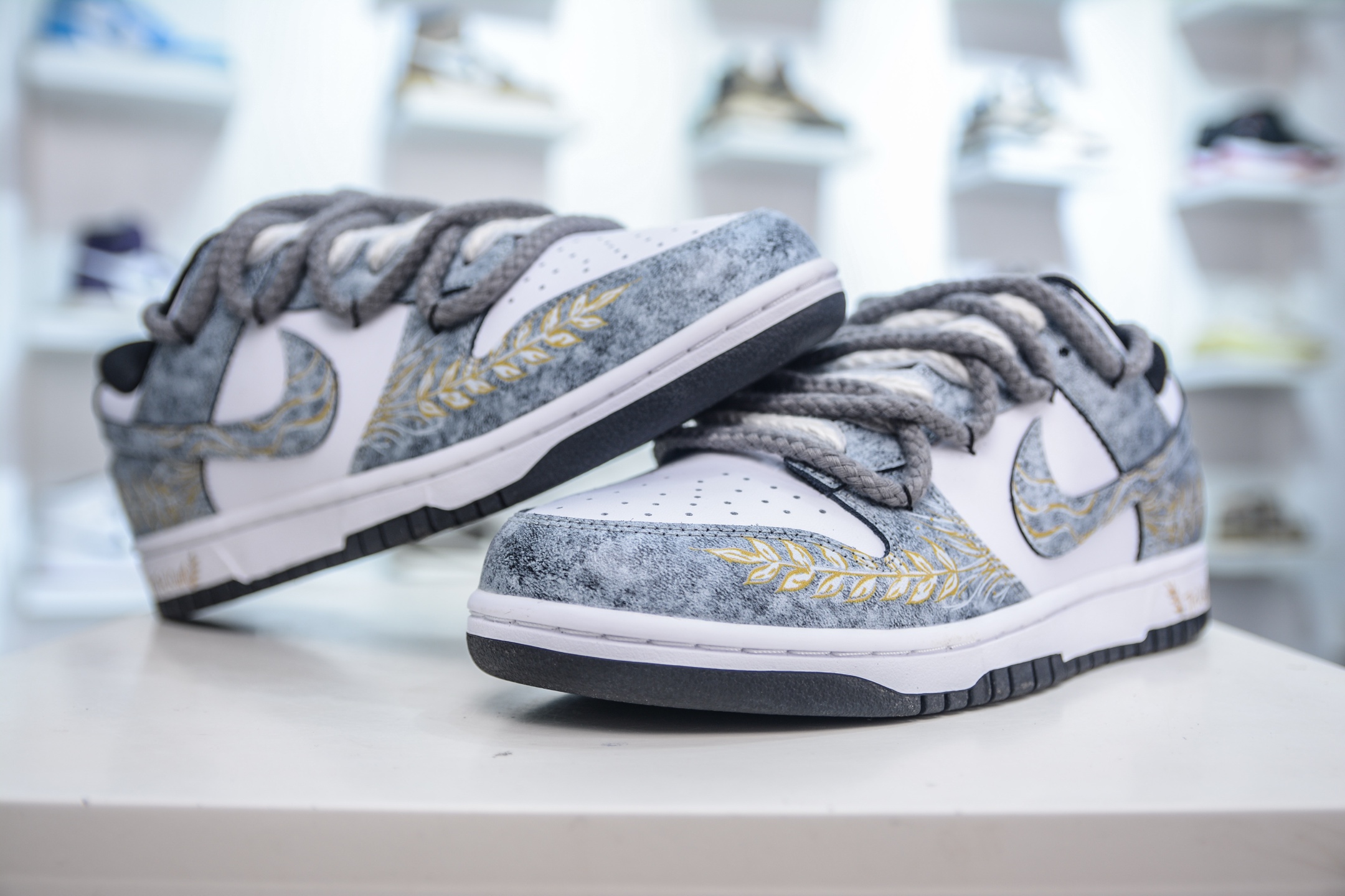 YC纯原 Nike Dunk Low 江浸月 风吹麦浪 灰白金 DD1391-100