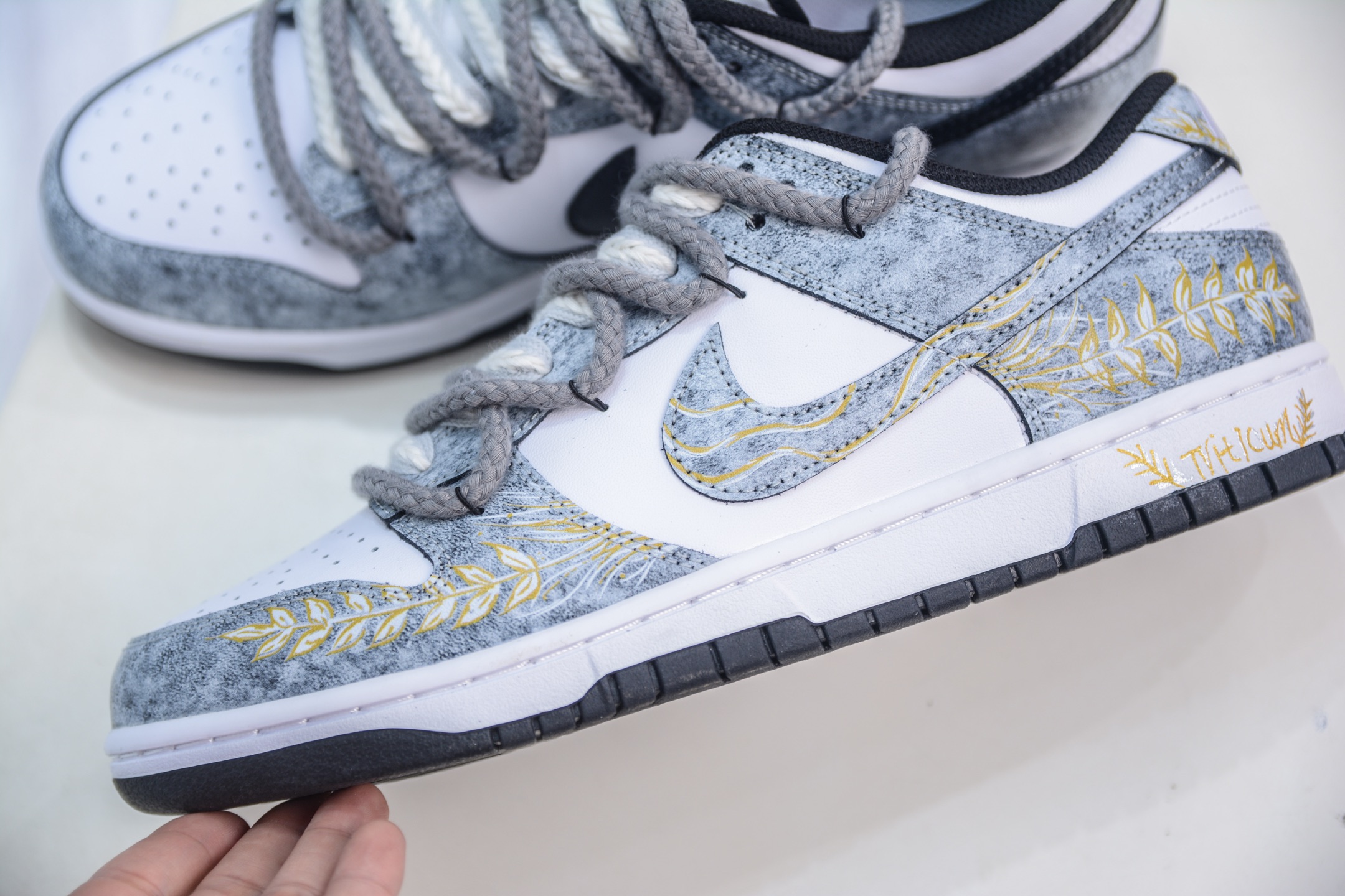 YC纯原 Nike Dunk Low 江浸月 风吹麦浪 灰白金 DD1391-100