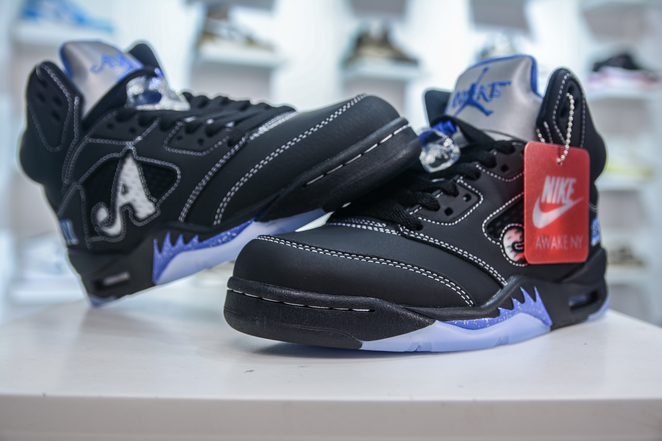 F版 Awake NY x Air Jordan AJ5联名黑蓝  DV4982-004