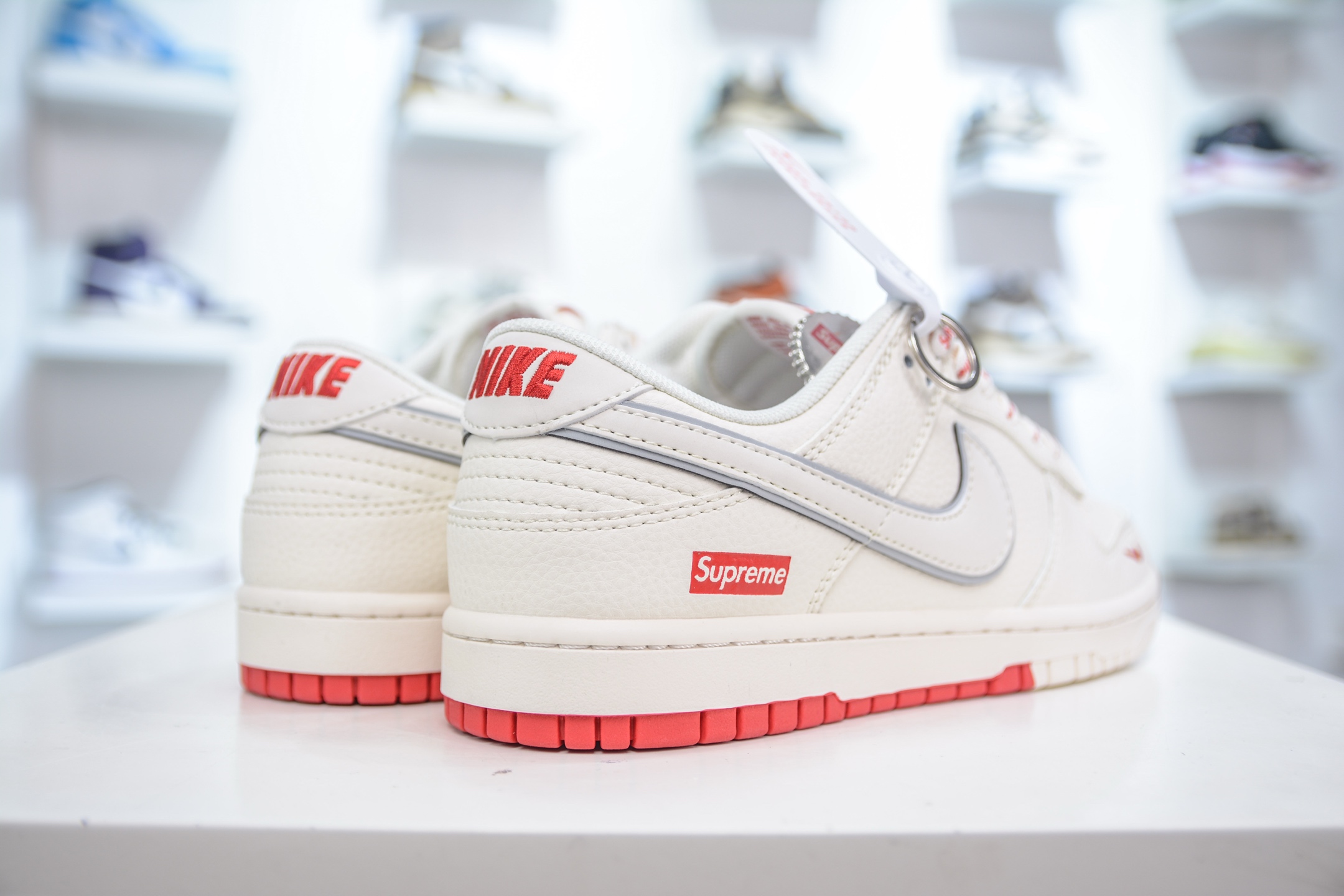 Nike SB Dunk Low x Supreme SUP联名-白红  XX3168-191