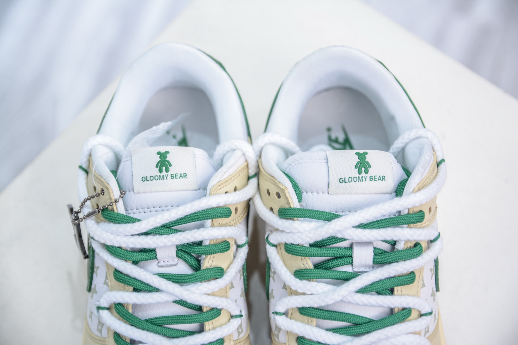 Nike SB Dunk Low X Louis Vuitton Collab Sneakers, Cream/Green, All Sizes 8 i1749404310908 6096 0 7