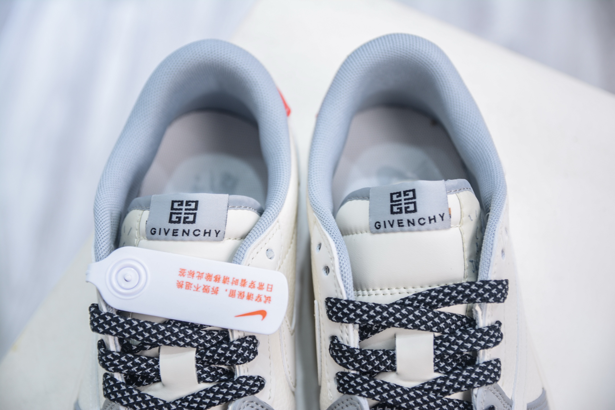 Air Jordan 1 Low x Givenchy Custom Sneakers - Gray/White, Limited Edition 9 i1749484346443 6700 0 7