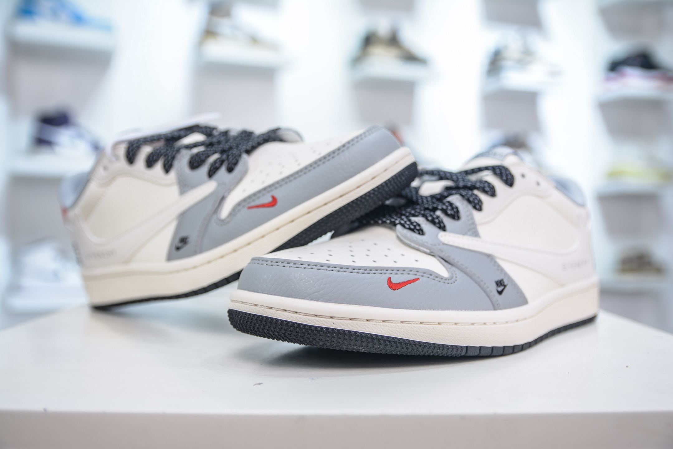 Air Jordan 1 Low x Givenchy Custom Sneakers - Gray/White, Limited Edition 5 i1749484346513 2979 0 3