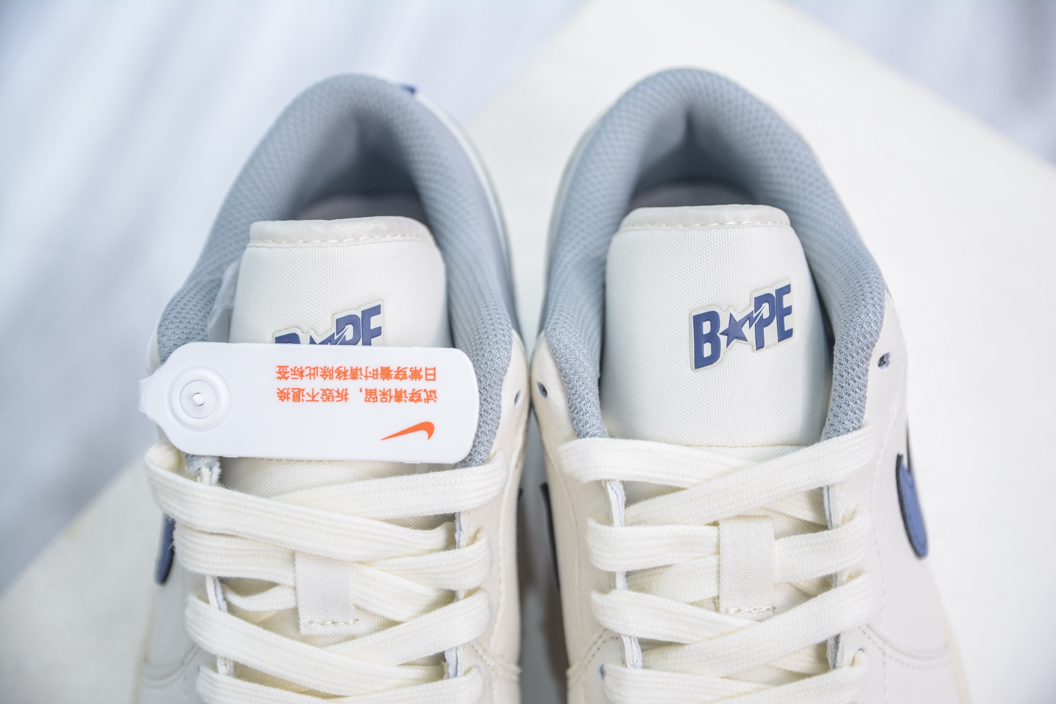 Air Jordan 1 Retro Low x BAPE White Grey Blue - Premium Leather, Comfort Cushion 8 i1749484730542 1979 0 7