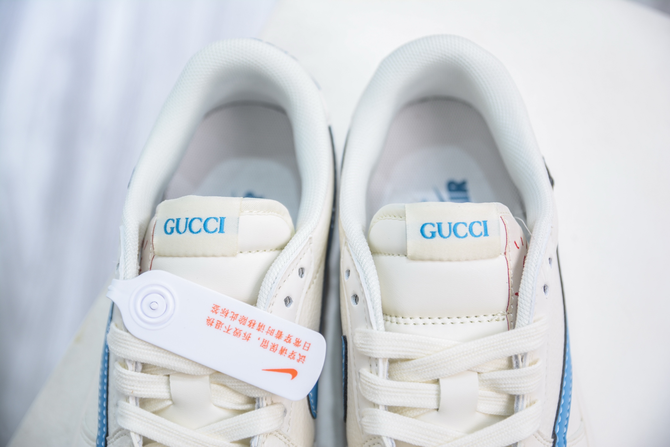 TS x Air Jordan x GUCCI AJ1 Low 倒钩低帮联名古驰-白蓝勾蓝底  ZH2598-165