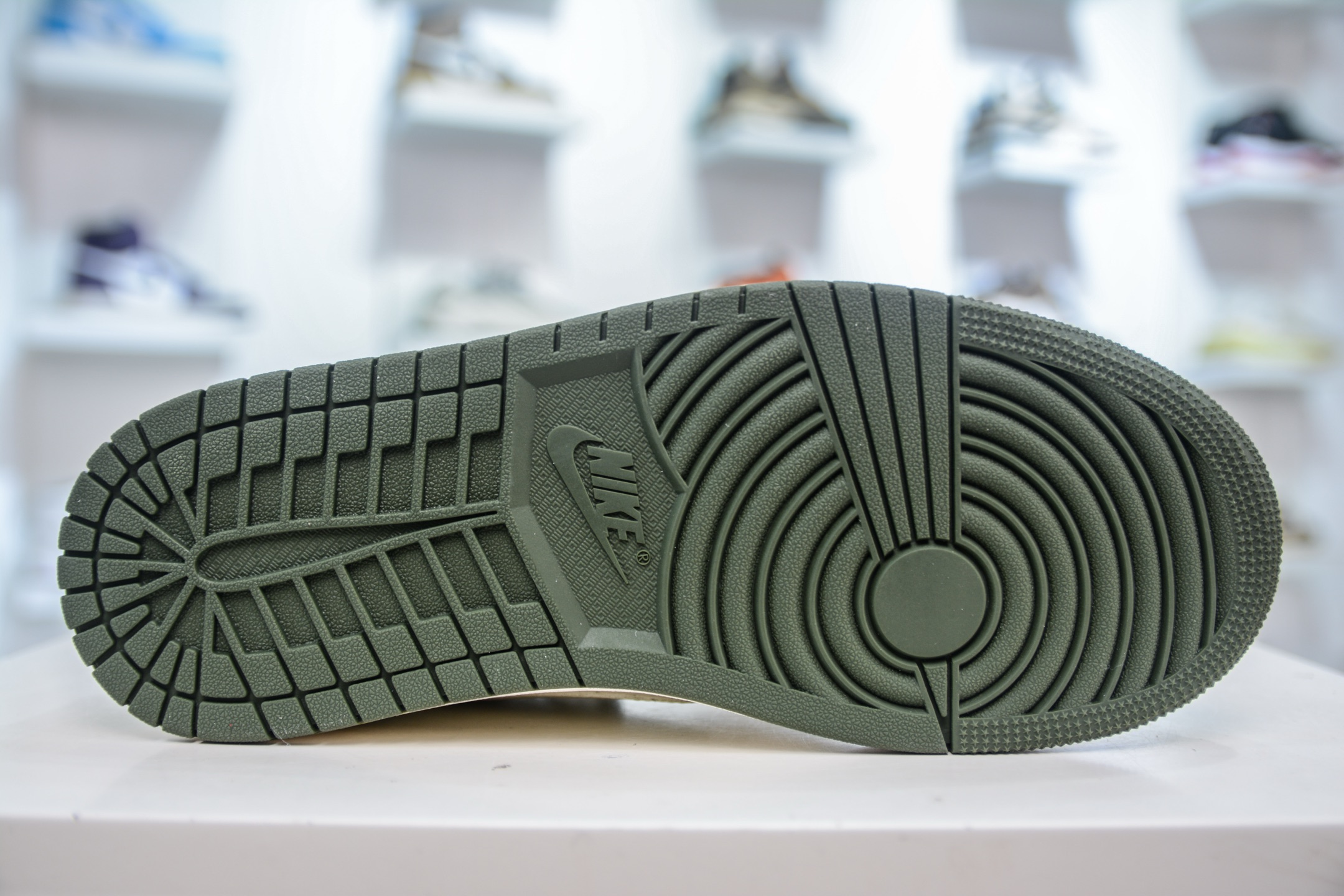 TS x Air Jordan x Fragment Design AJ1 Low 倒钩低帮联名藤原浩闪电-白绿  LK1099-063