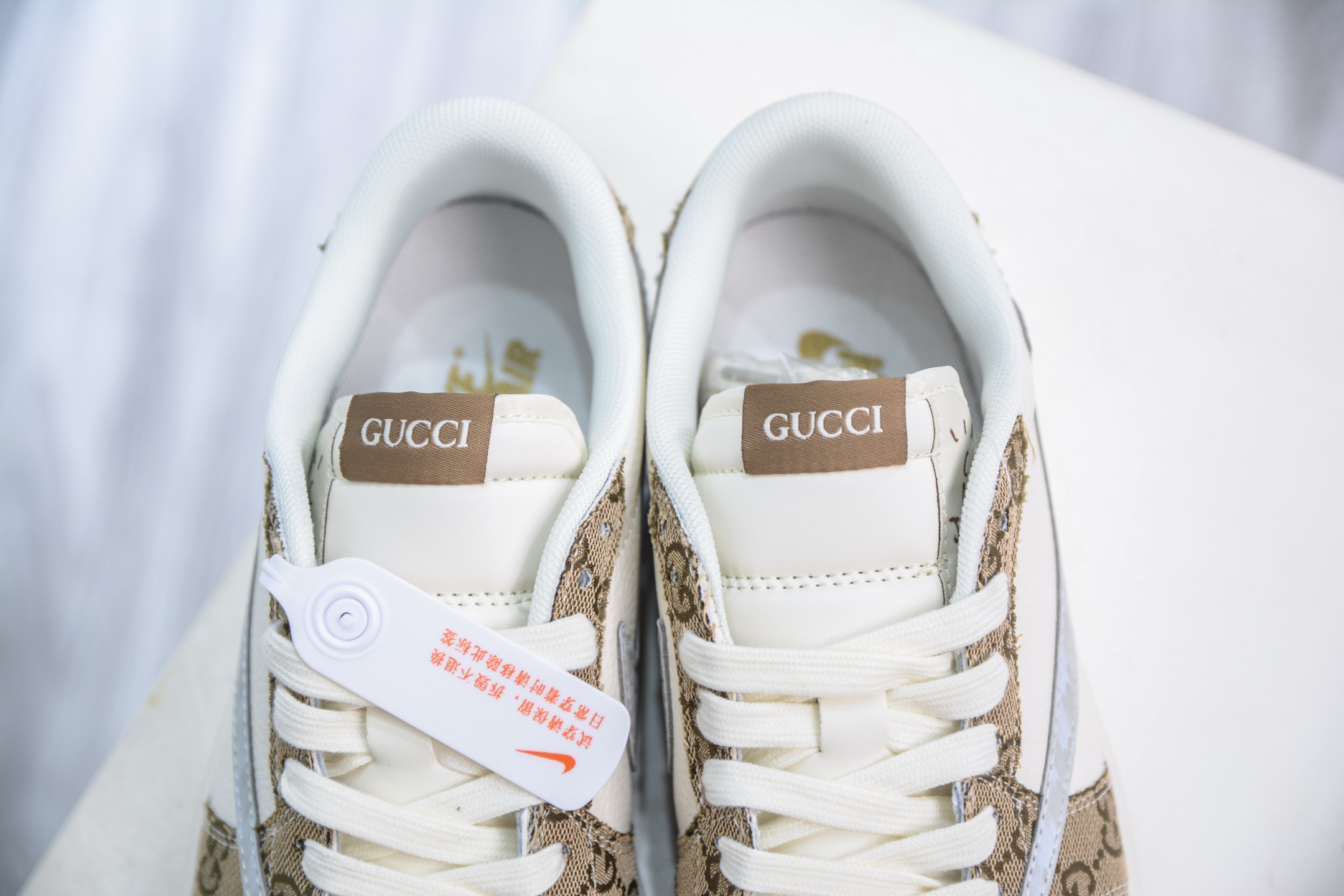 Travis Scott x Air Jordan 1 Low Gucci Custom Sneakers - Khaki Denim 9 i1749657723344 278 0 7