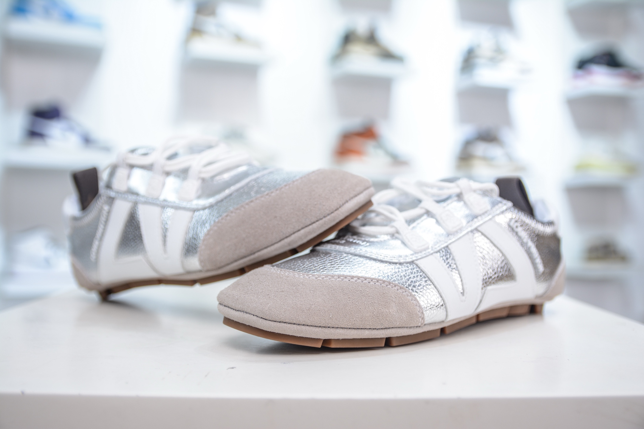 Louis Vuitton Sneakerina Ballet Shoes - Silver Leather, Early Spring 2025 4 i1749658382510 628 0 3