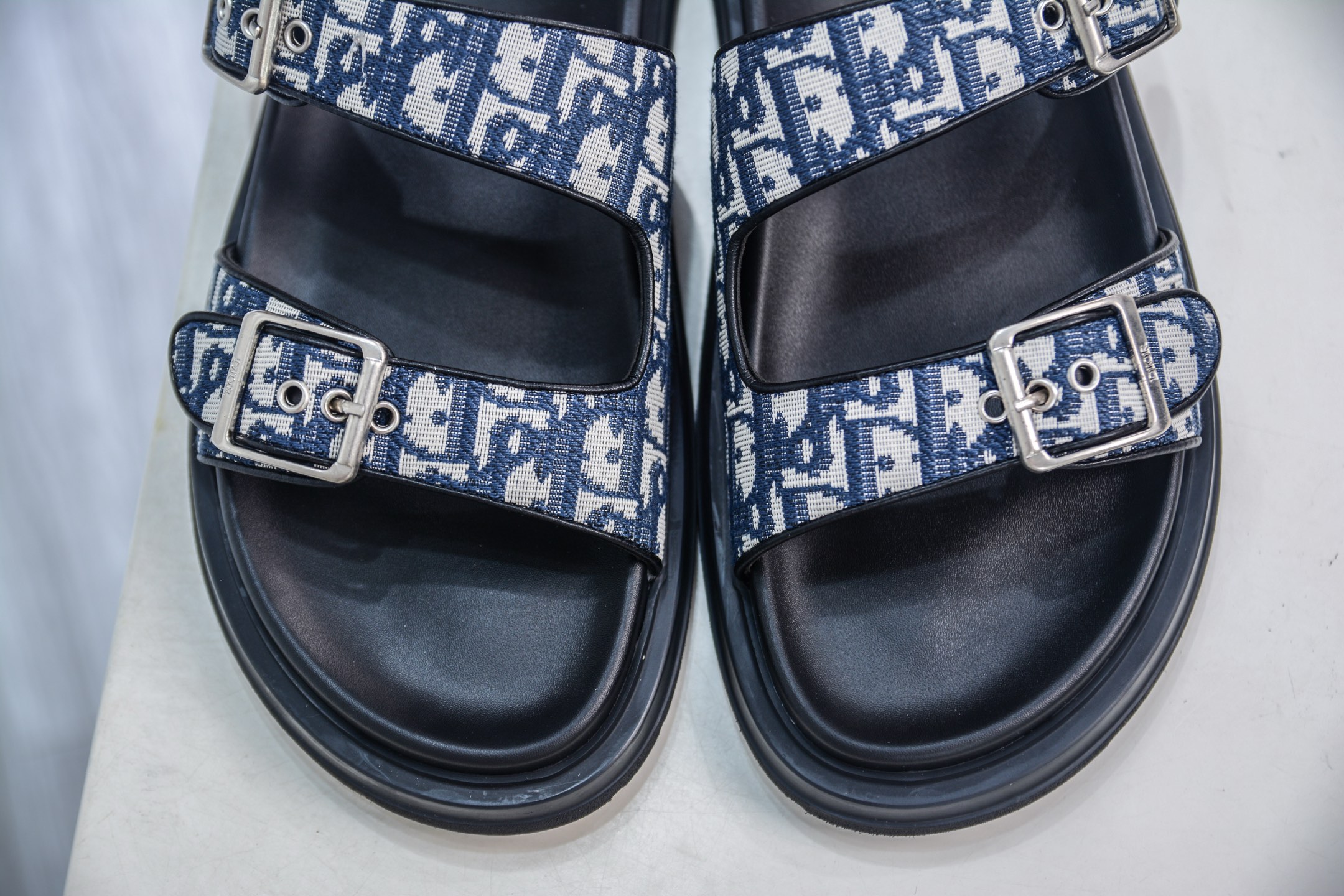 Dior Aqua Flat Sandals in Blue Denim with CD Buckle, Sizes 39-46 9 i1749754215427 835 0 7