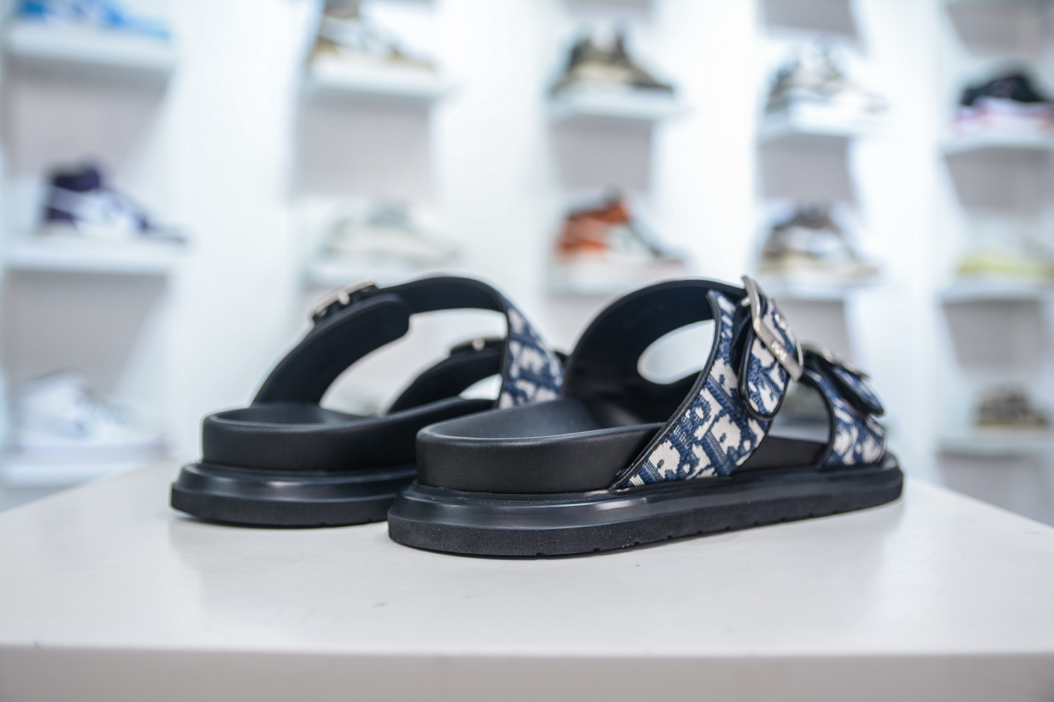 Dior Aqua Flat Sandals in Blue Denim with CD Buckle, Sizes 39-46 6 i1749754216365 8296 0 5