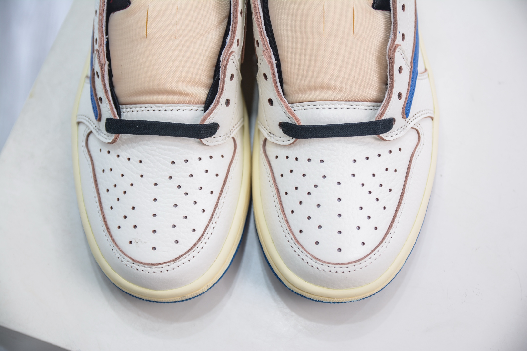 OG纯原 Travis Scott x Air Jordan AJ1 Low OG SP TS联名倒钩低帮 白蓝  DM7866-104