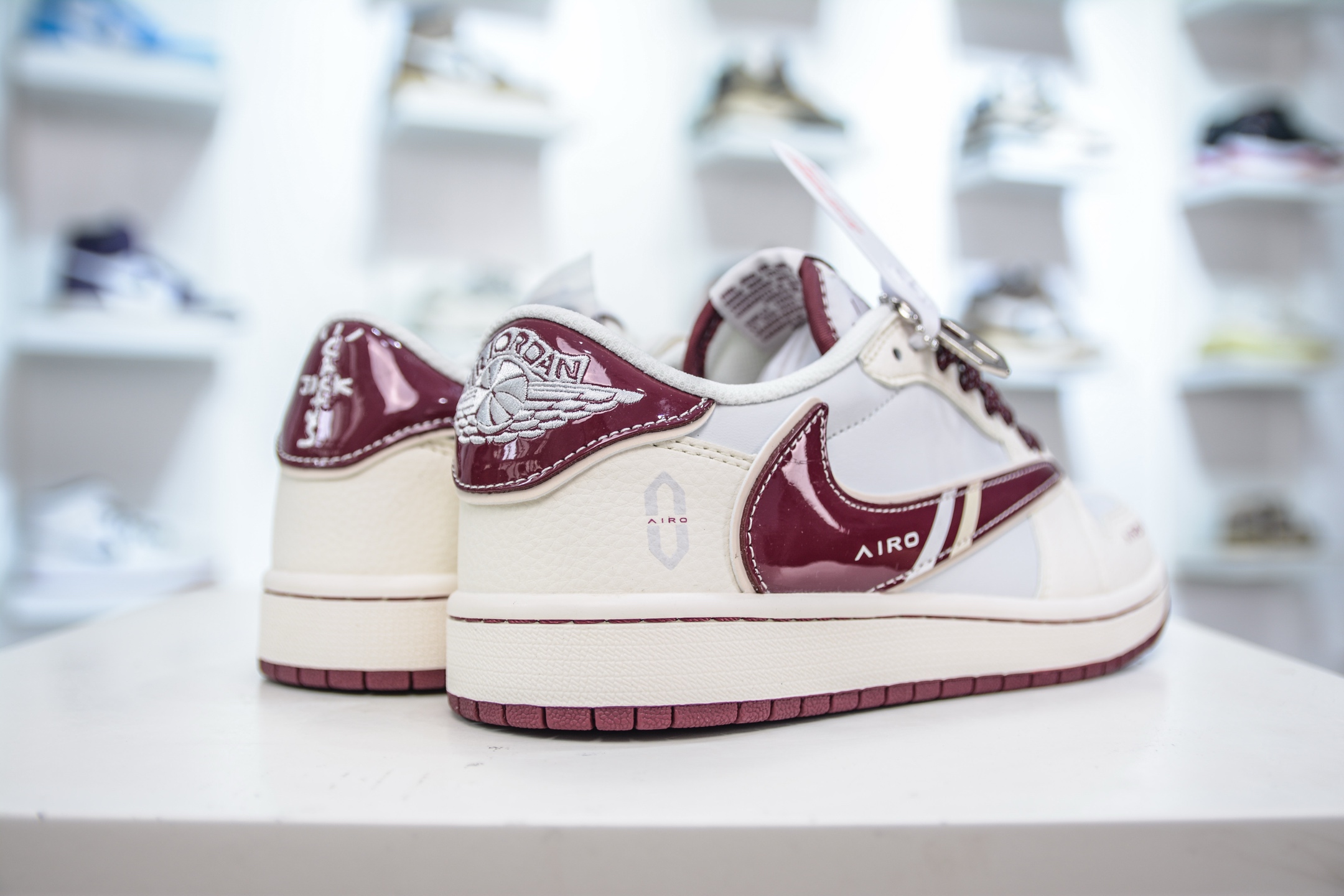 TS x Air Jordan 1 Low Airo M9 Burgundy Sneakers - Limited Edition Design 6 i1749924671896 4251 0 5