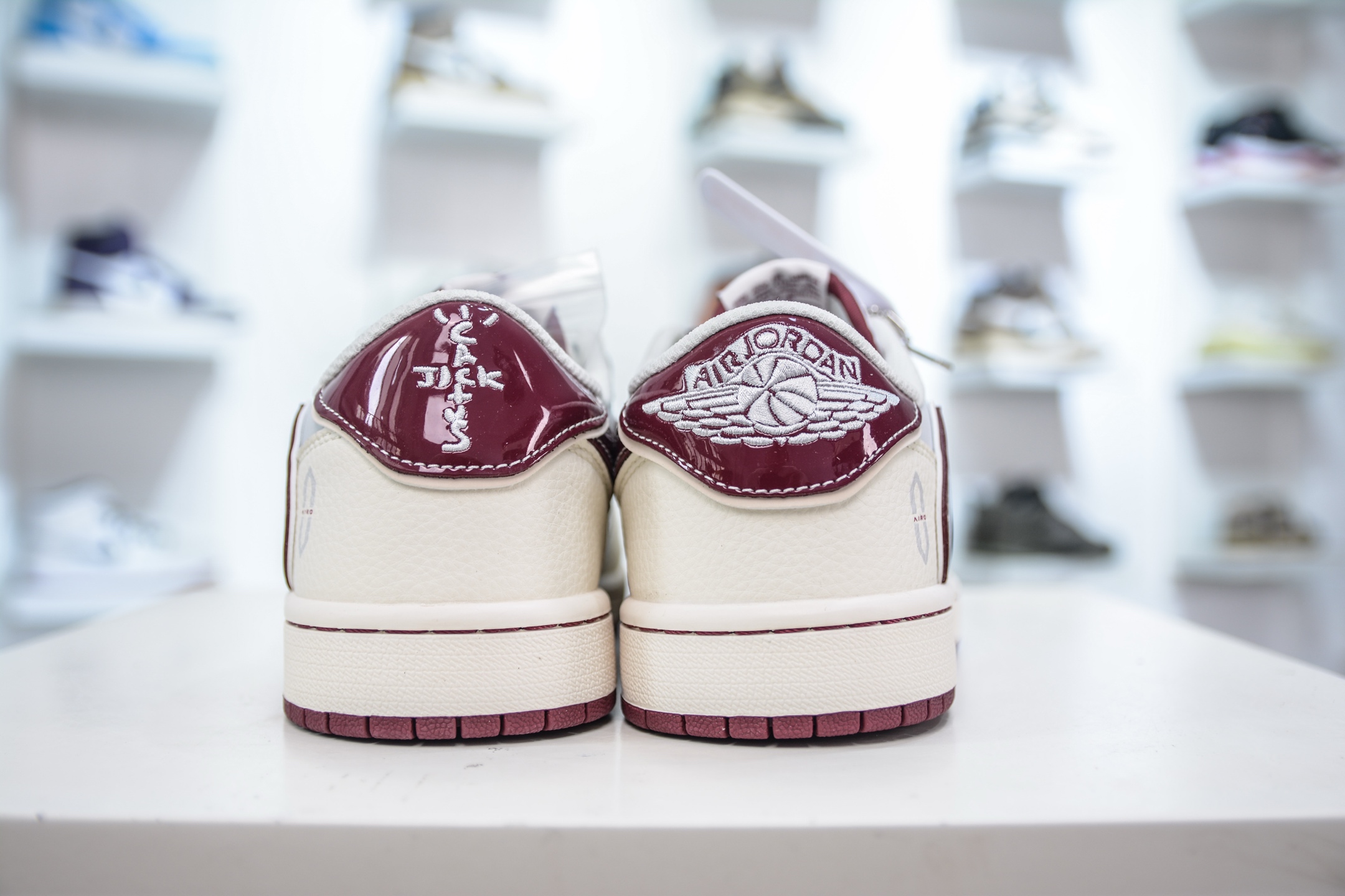 TS x Air Jordan 1 Low Airo M9 Burgundy Sneakers - Limited Edition Design 2 i1749924671986 3540 0 1