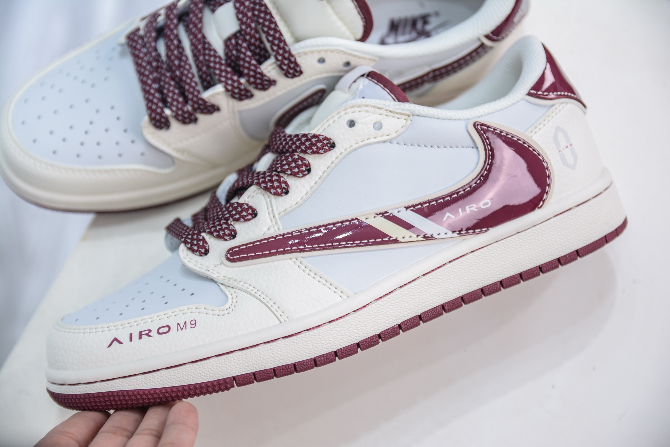 TS x Air Jordan 1 Low Airo M9 Burgundy Sneakers - Limited Edition Design 7 i1749924672907 8697 0 6