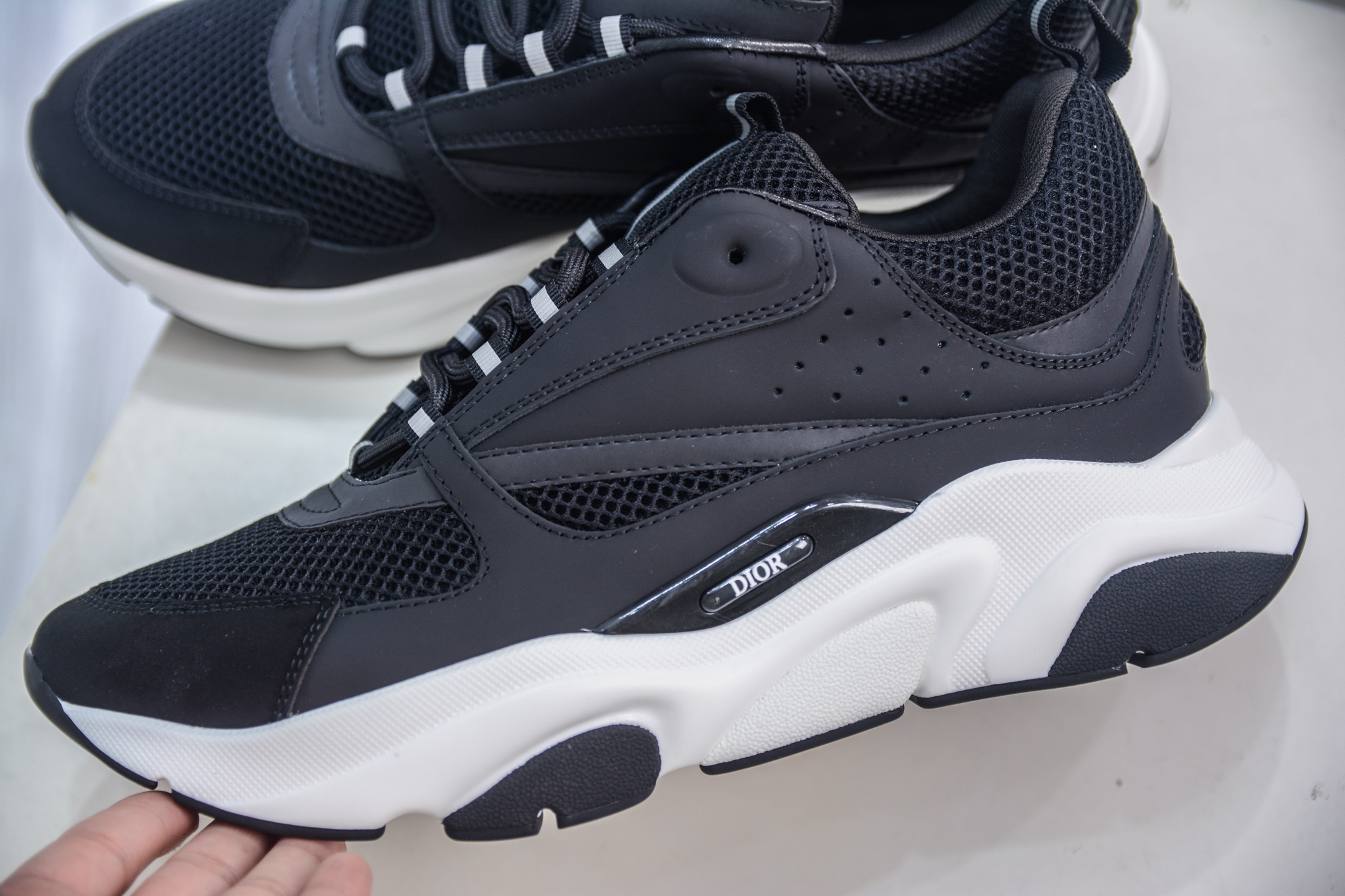 Dior B22 Men's Trainer Sneakers - Black Leather & Mesh, Chunky Sole 8 i1749925191347 8489 0 6