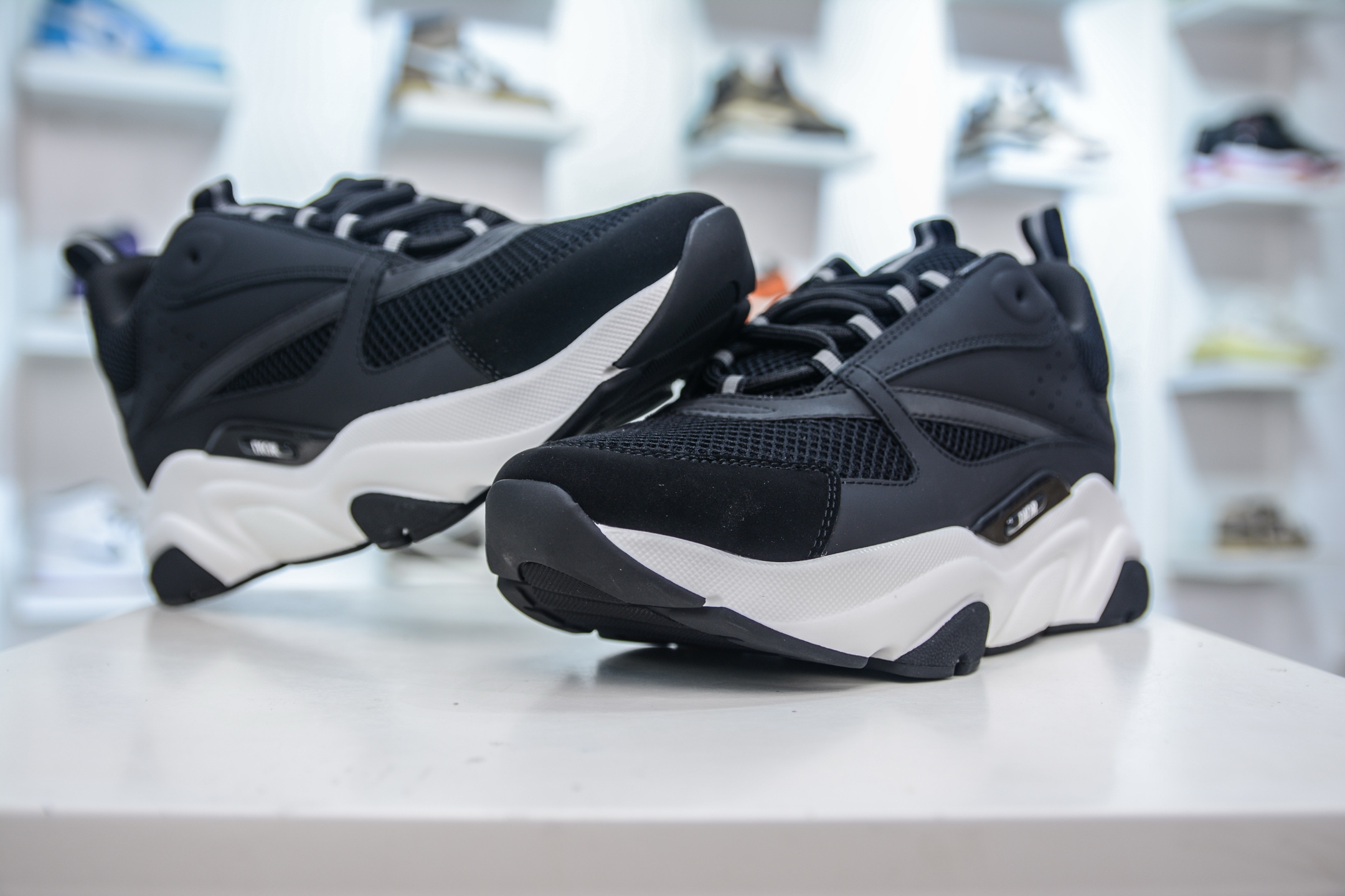 Dior B22 Men's Trainer Sneakers - Black Leather & Mesh, Chunky Sole 5 i1749925192540 4981 0 3