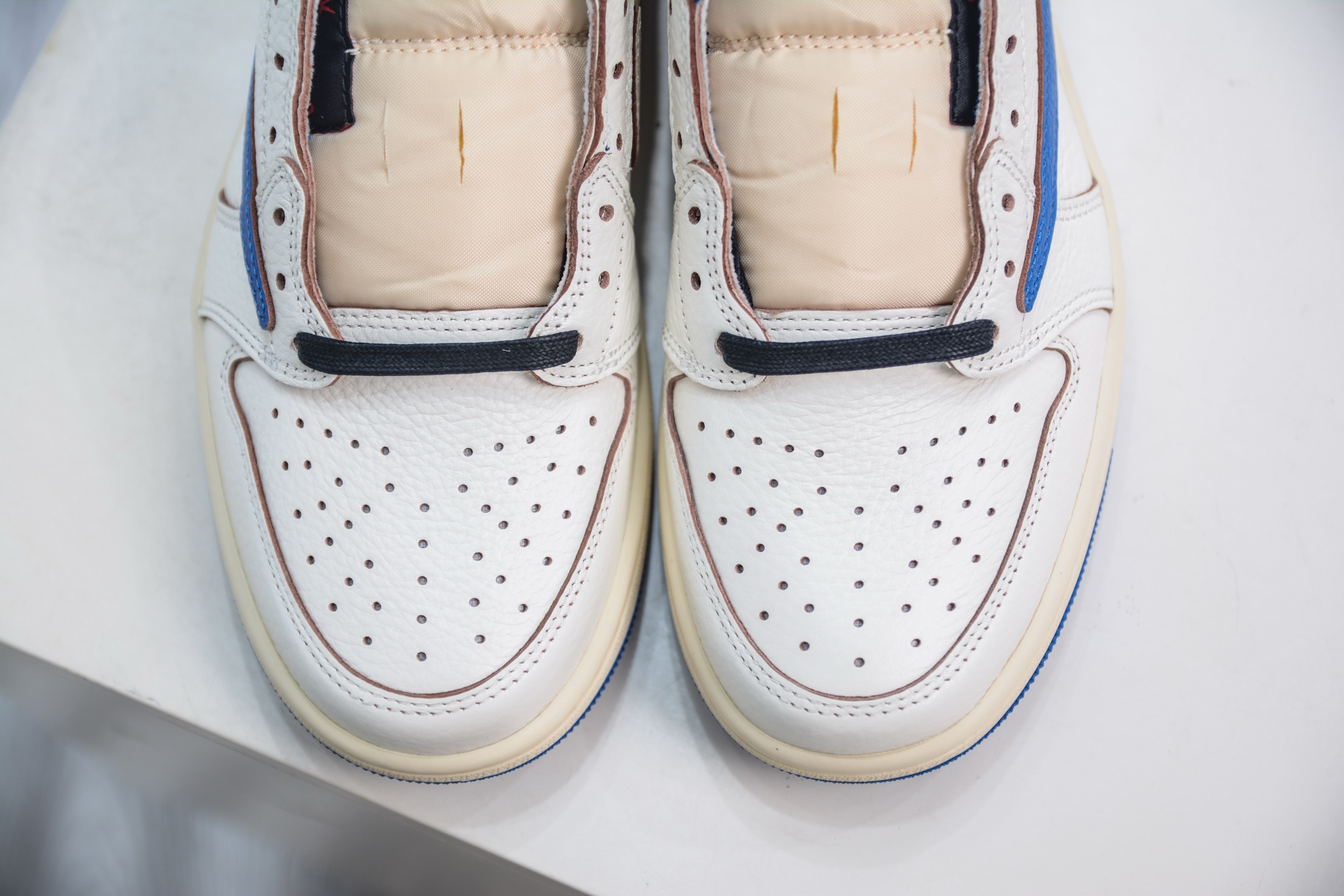 400 FK纯原 Travis Scott x Air Jordan AJ1 Low SP TS联名倒钩低帮 白蓝 DM7866-104