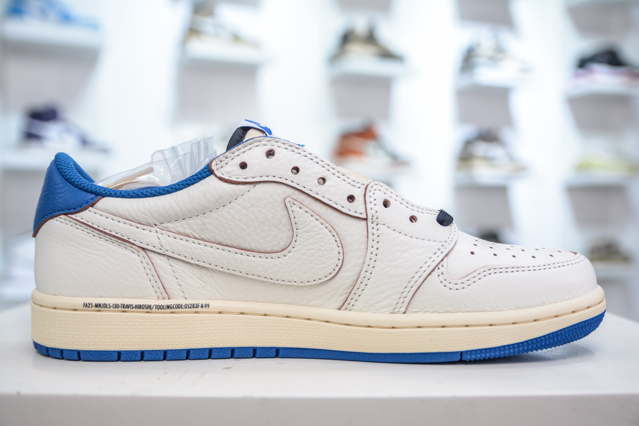 400 FK纯原 Travis Scott x Air Jordan AJ1 Low SP TS联名倒钩低帮 白蓝 DM7866-104