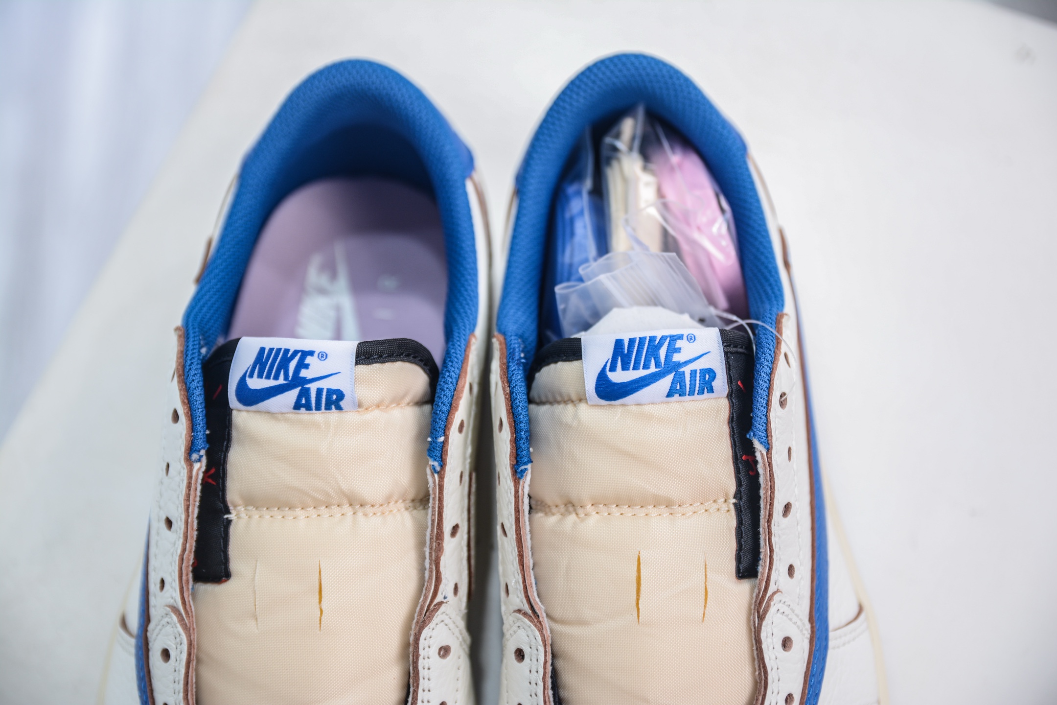 400 FK纯原 Travis Scott x Air Jordan AJ1 Low SP TS联名倒钩低帮 白蓝 DM7866-104