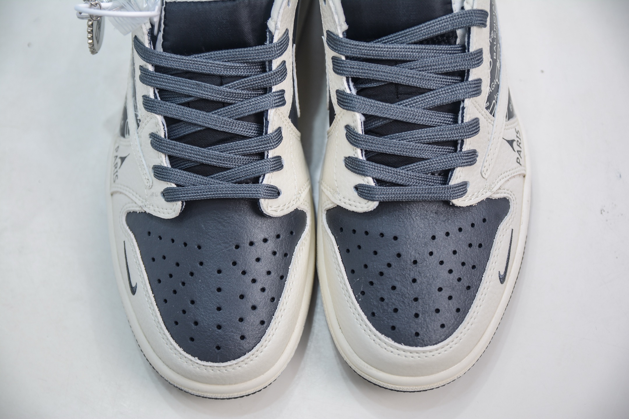 Air Jordan 1 Low x Balenciaga Custom White Gray Sneakers 10 i1750089993509 2638 0 8