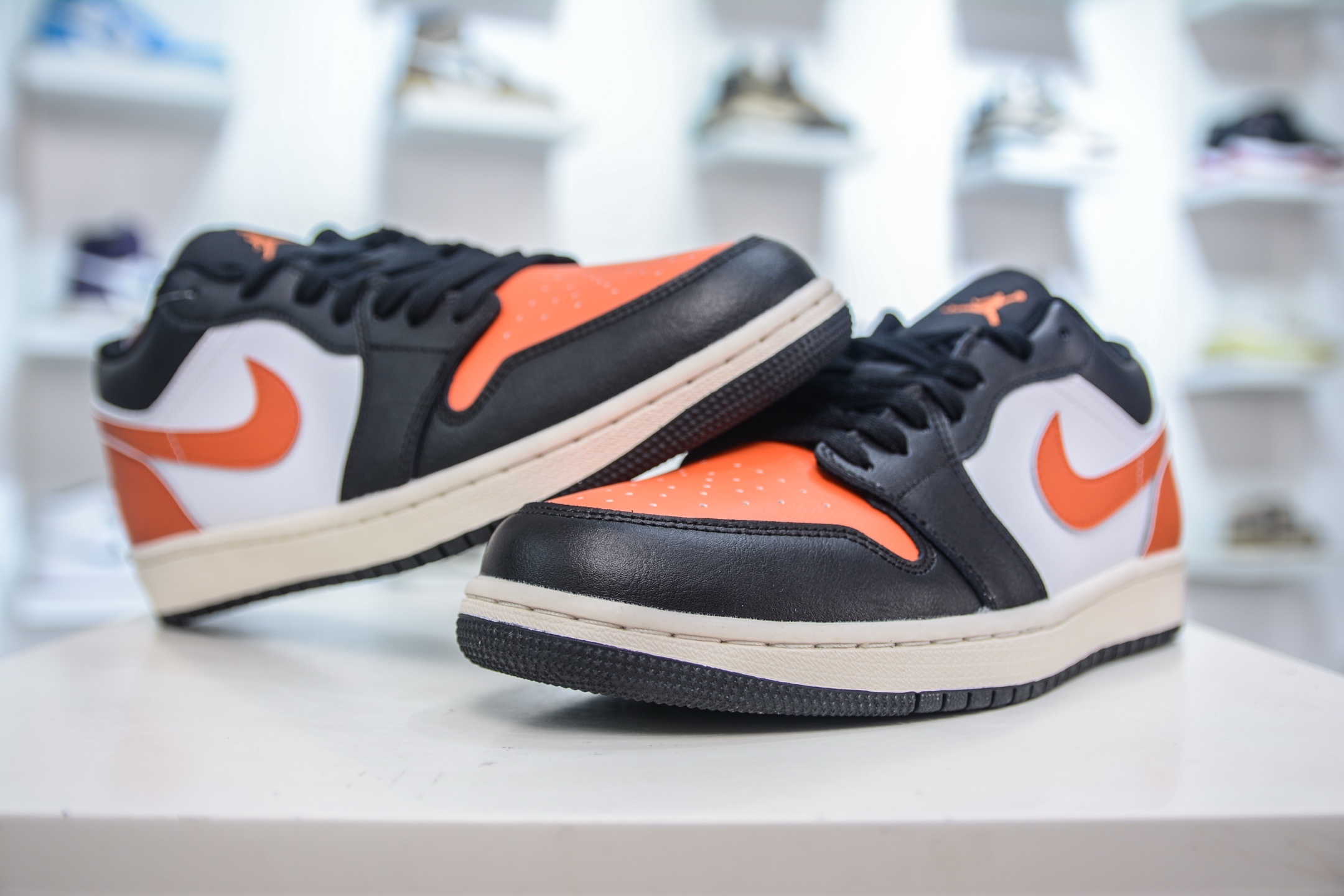 Air Jordan 1 Low Black White Orange Casual Sneakers - Premium Leather Comfort 5 i1750090784925 7156 0 3