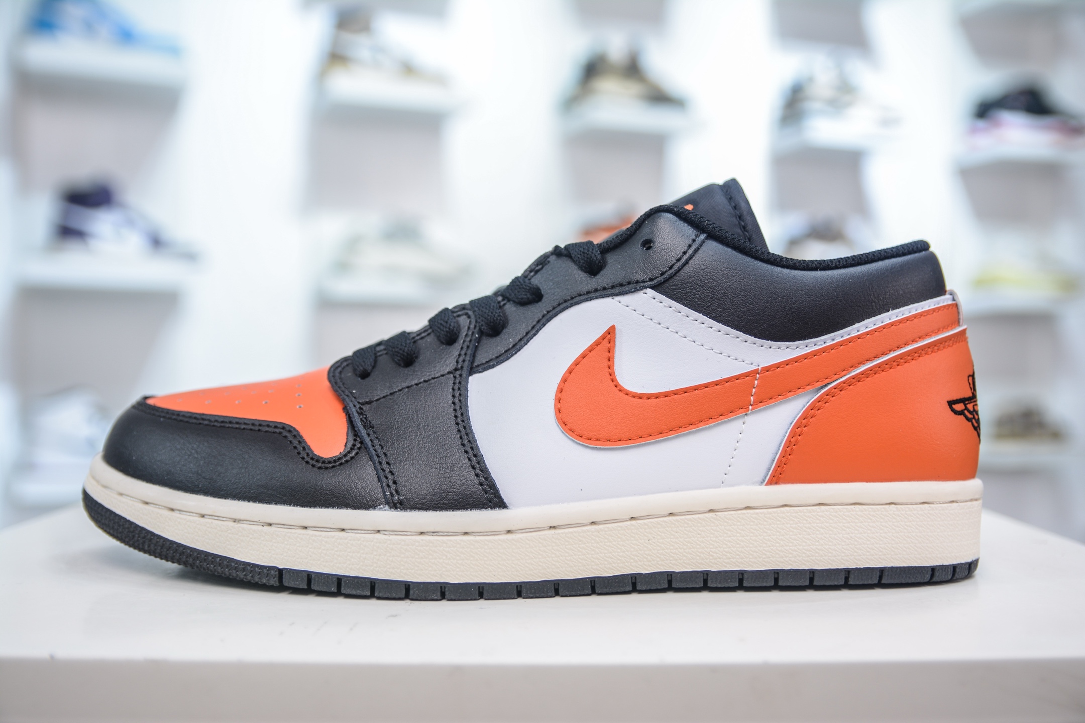 Air Jordan 1 Low Black White Orange Casual Sneakers - Premium Leather Comfort 2 i1750090784943 3433 0 0