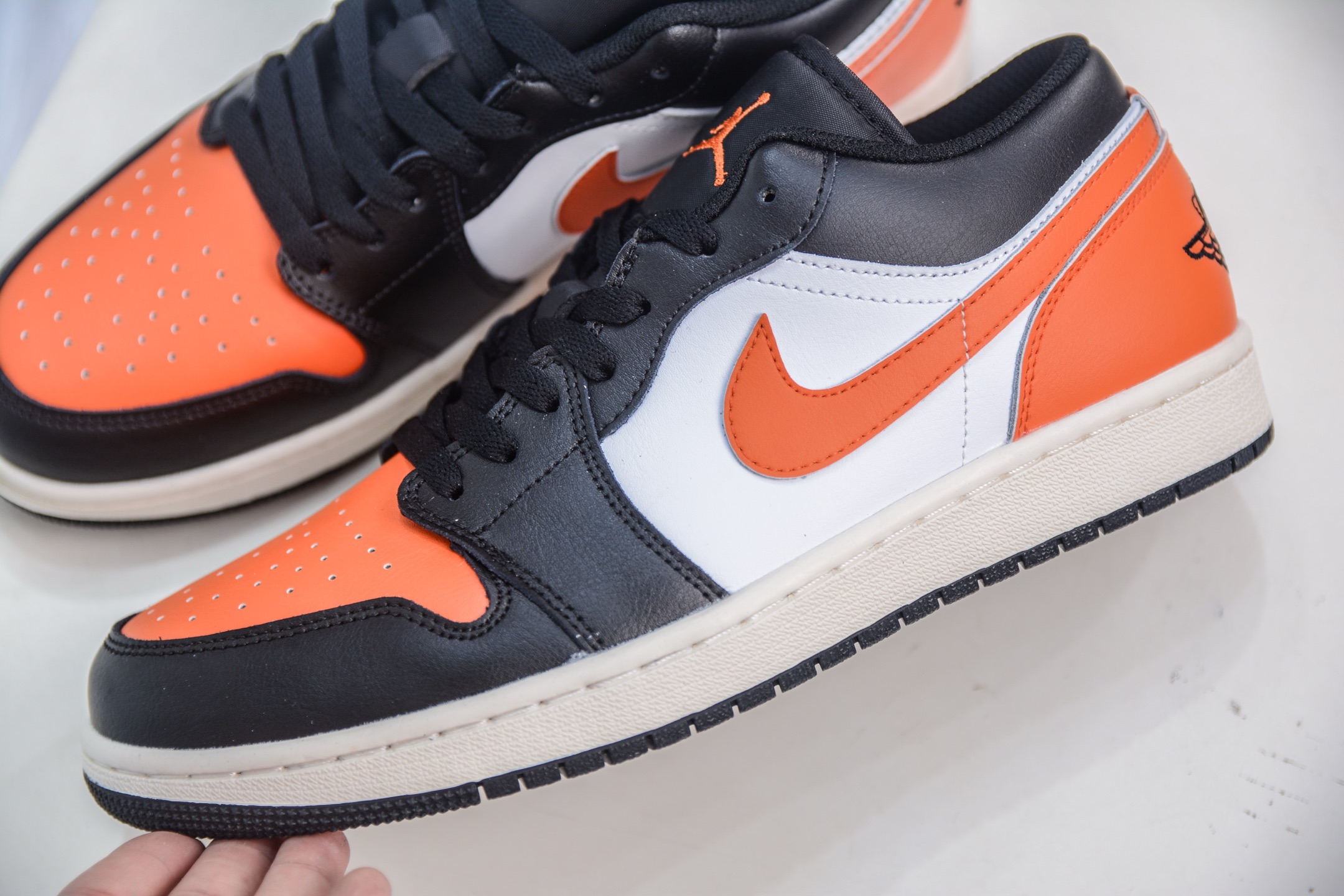Air Jordan 1 Low Black White Orange Casual Sneakers - Premium Leather Comfort 8 i1750090786254 8158 0 6