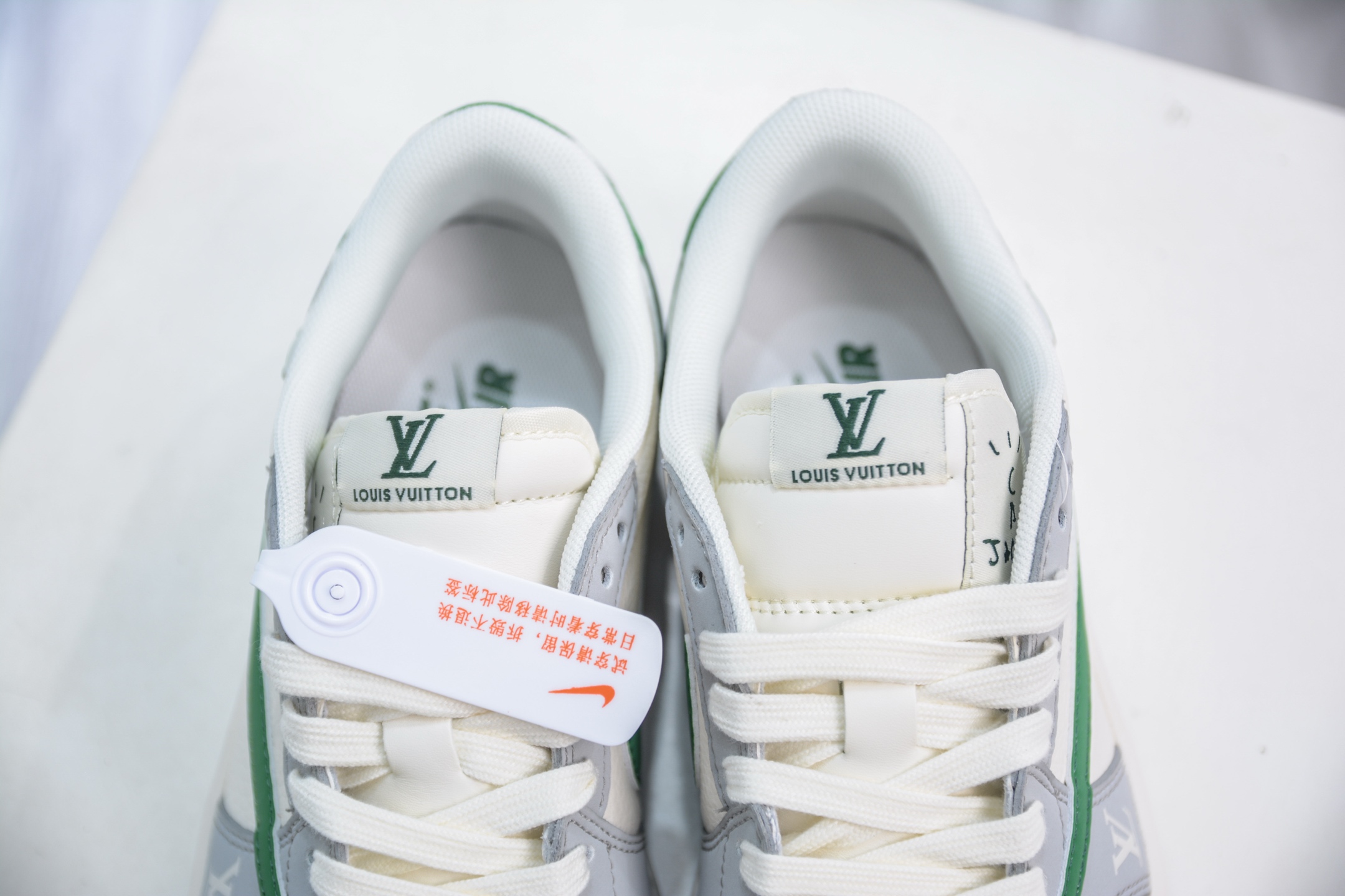 TS x Air Jordan x Louis Vuitton Air Jordan 1 Low - White, Gray & Green 9 i1750173130345 1972 0 7