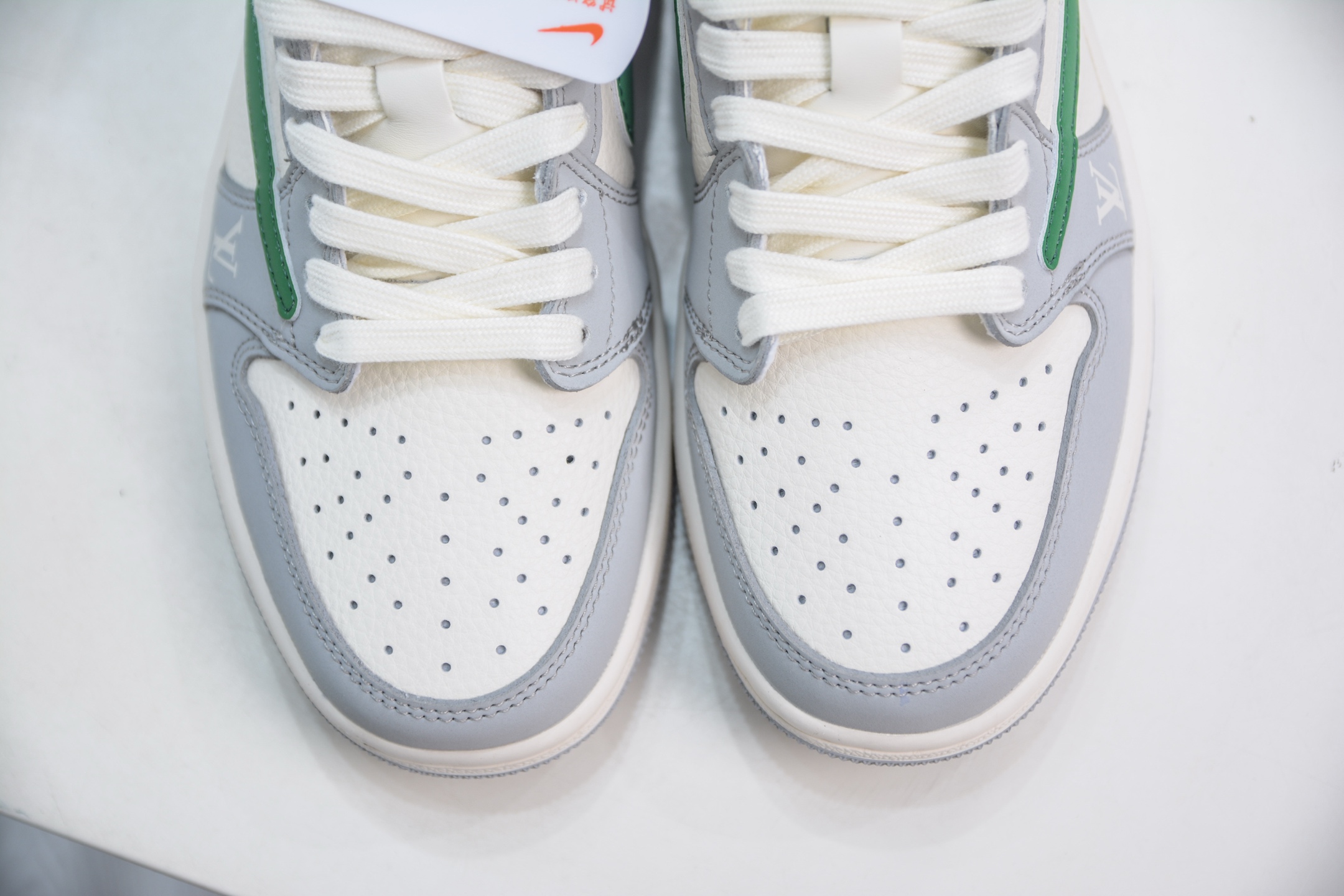 TS x Air Jordan x Louis Vuitton Air Jordan 1 Low - White, Gray & Green 10 i1750173130368 4296 0 8