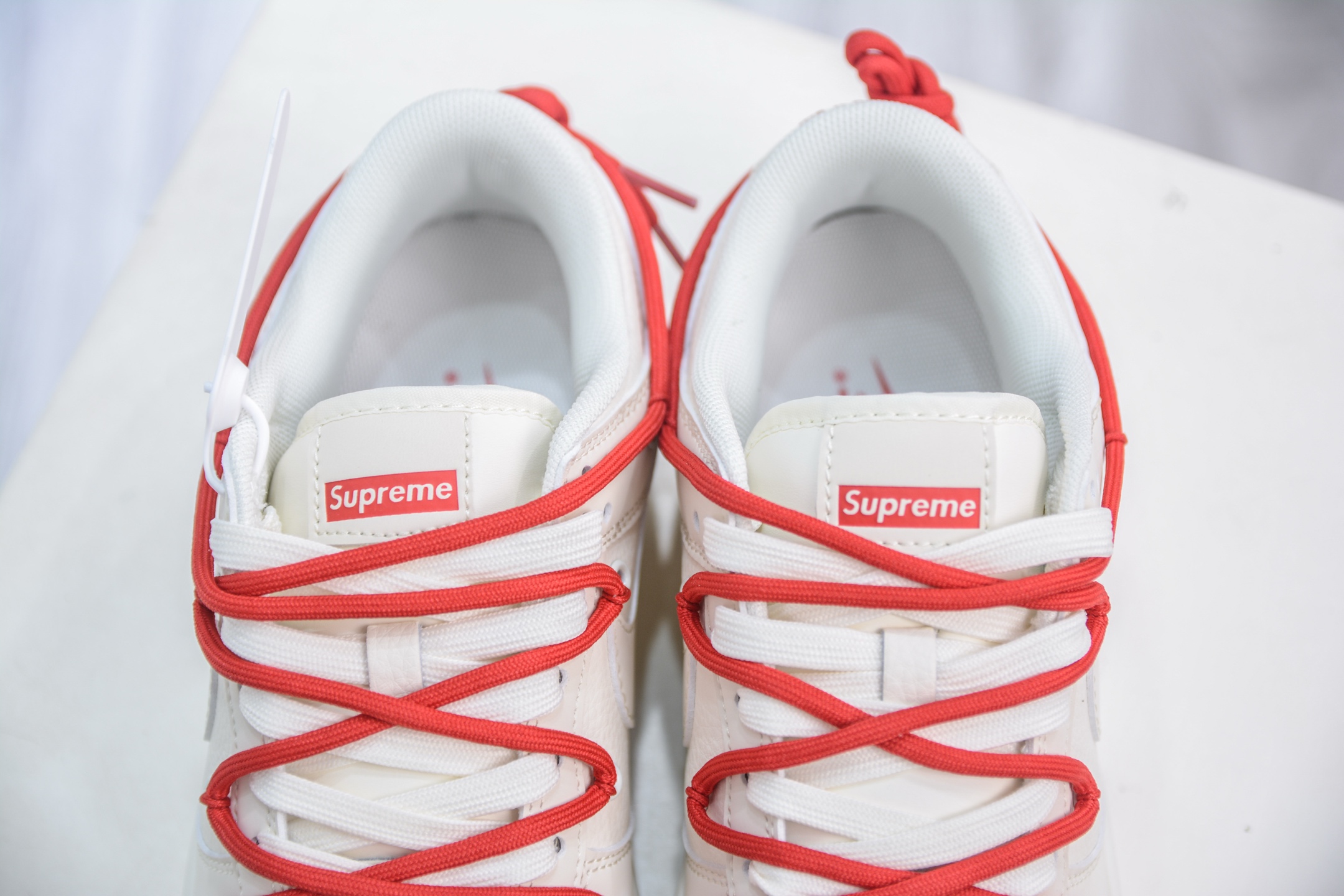 Nike SB Dunk Low x Supreme Collab White/Red, Premium Leather, All Sizes 9 i1750173183578 3319 0 7