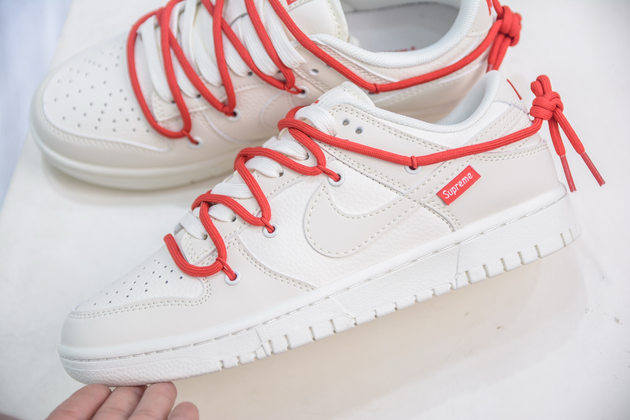 Nike SB Dunk Low x Supreme Collab White/Red, Premium Leather, All Sizes 8 i1750173185111 9792 0 6