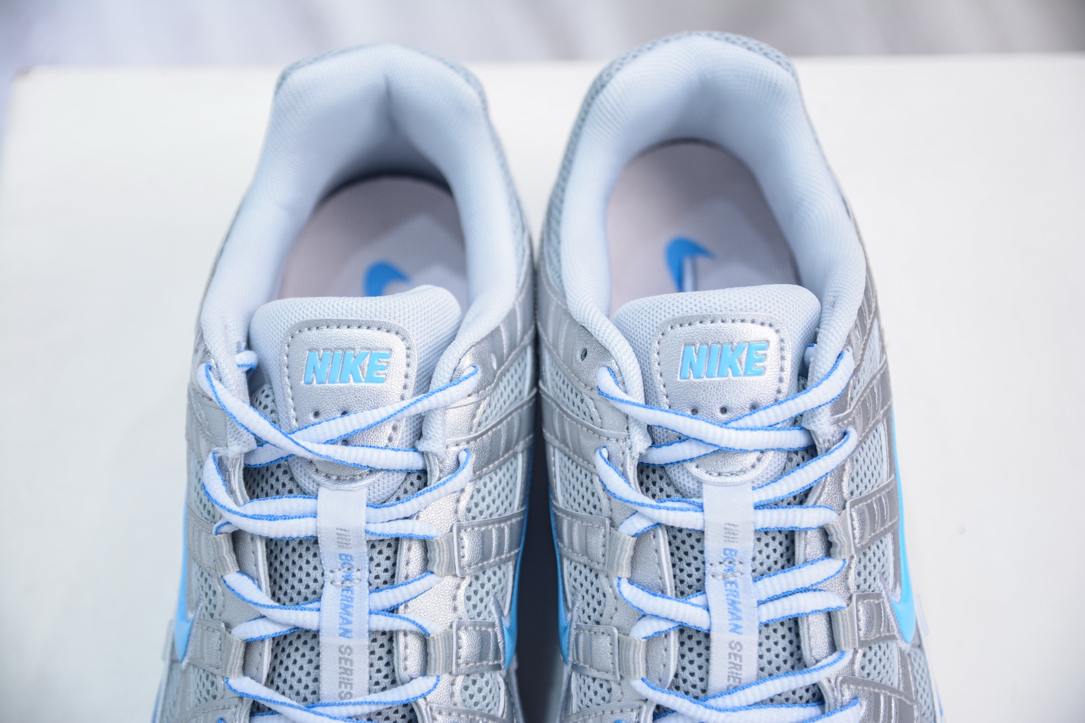 Nike P-6000 Retro Running Shoes - Silver/Blue Comfort Sneakers CD6404-025 9 i1750175096922 4634 0 7