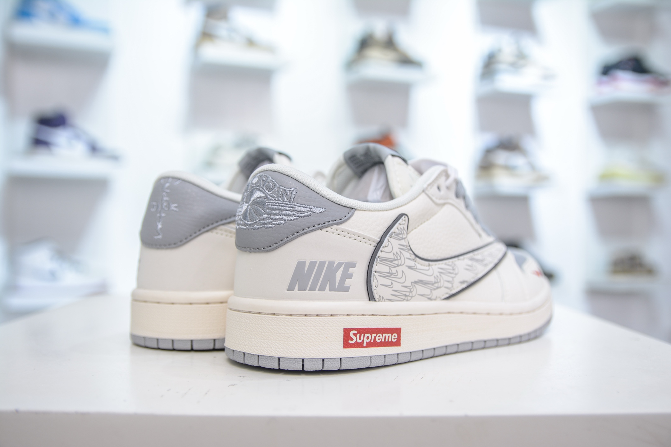 TS x Air Jordan x Supreme Air Jordan 1 Low - Grey and White Custom 7 i1750277335572 4966 0 5