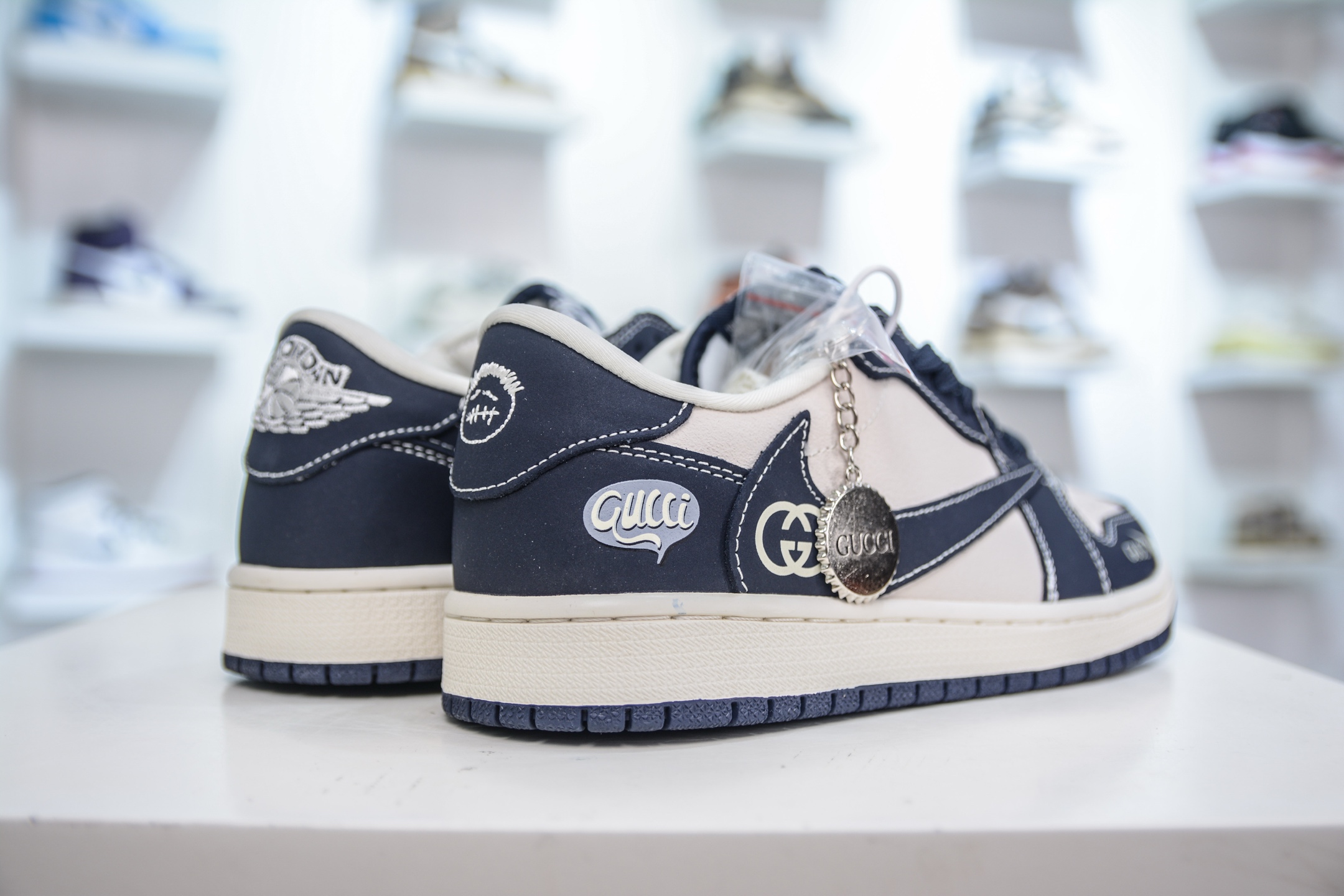 TS x Air Jordan x Gucci Air Jordan 1 Low - White/Black Custom Sneakers 7 i1750277408312 6152 0 5