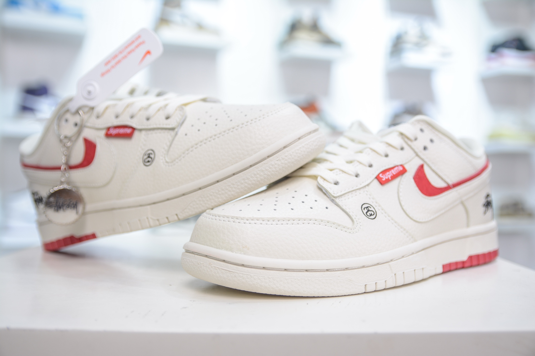 Nike SB Dunk Low x Stussy SUP Collab - White/Red, Premium Quality Sneakers 4 i1750277518226 2662 0 3