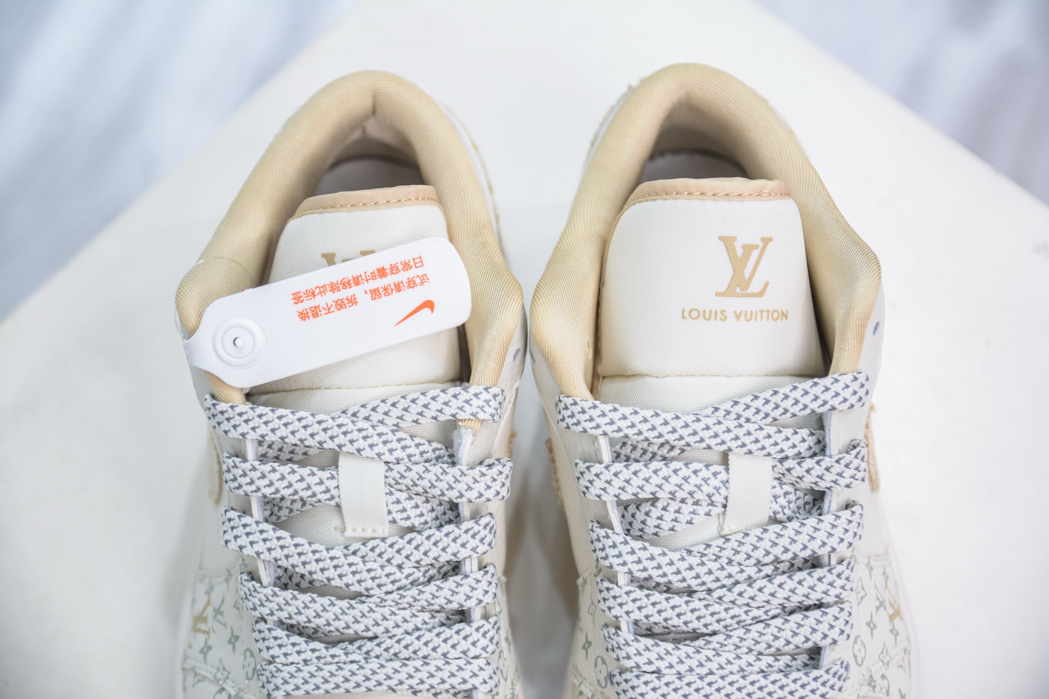 Nike Air Jordan 1 Low x Louis Vuitton White/Yellow Premium Leather Sneakers 9 i1750279066109 9139 0 7