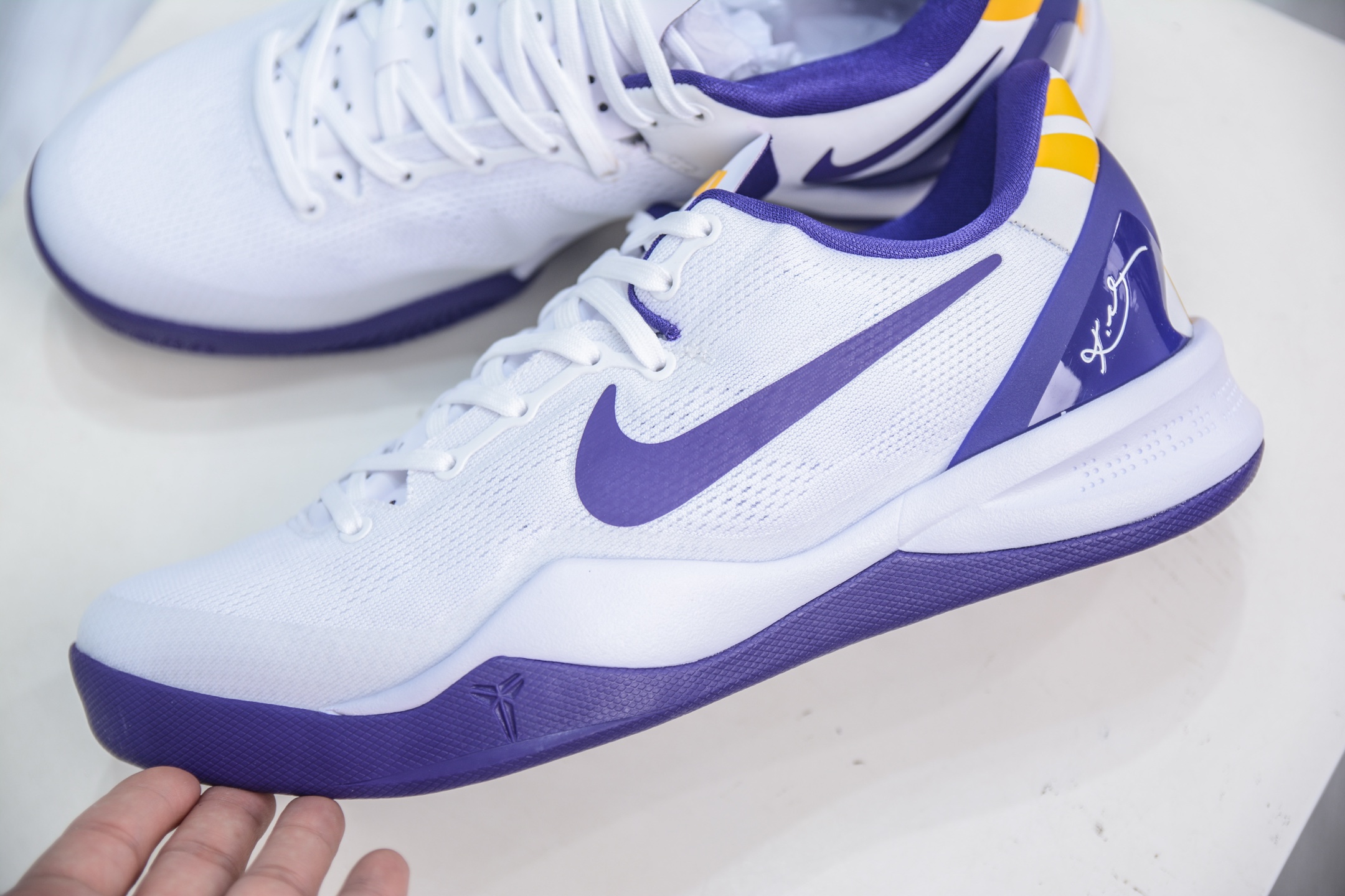 380 TOP纯原 NK Zoom Kobe Ⅷ System 科比8代复刻实战运动低帮文化篮球鞋 湖人白紫 HF7485-001-Chinese UA Cheap High Quatity Brand Clothes Bags handbags Sneakers wholesale wholesaler seller from China Factory suppliers Fashion Clothing Shoes best Quality Beautiful Price 380 TOP纯原 NK Zoom Kobe Ⅷ System 科比8代复刻实战运动低帮文化篮球鞋 湖人白紫 HF7485-001