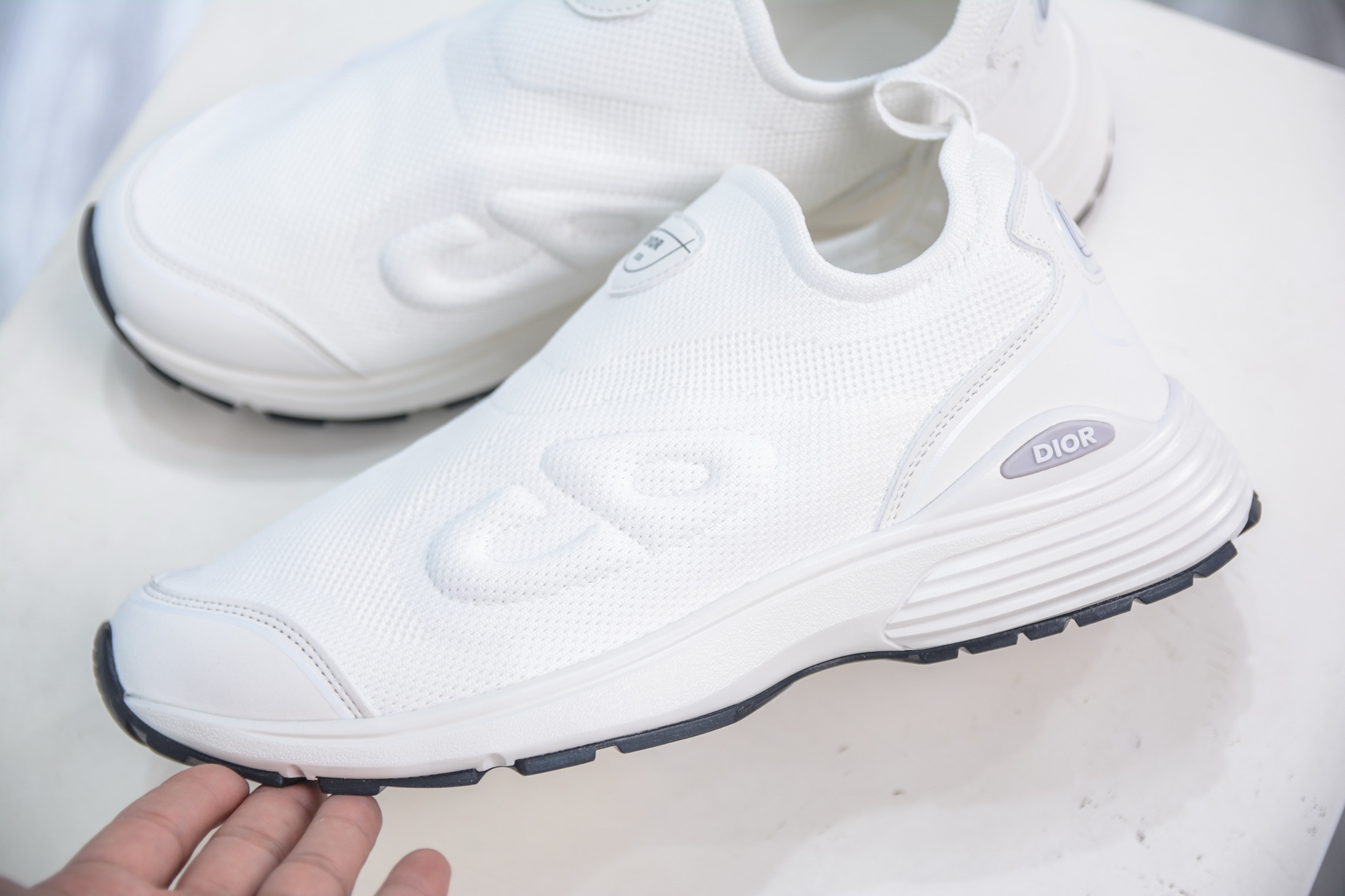 Dior B30 Low-Top Sneakers in White Mesh Fabric with Reflective CD30 Logos 8 i1750432315244 6435 0 6
