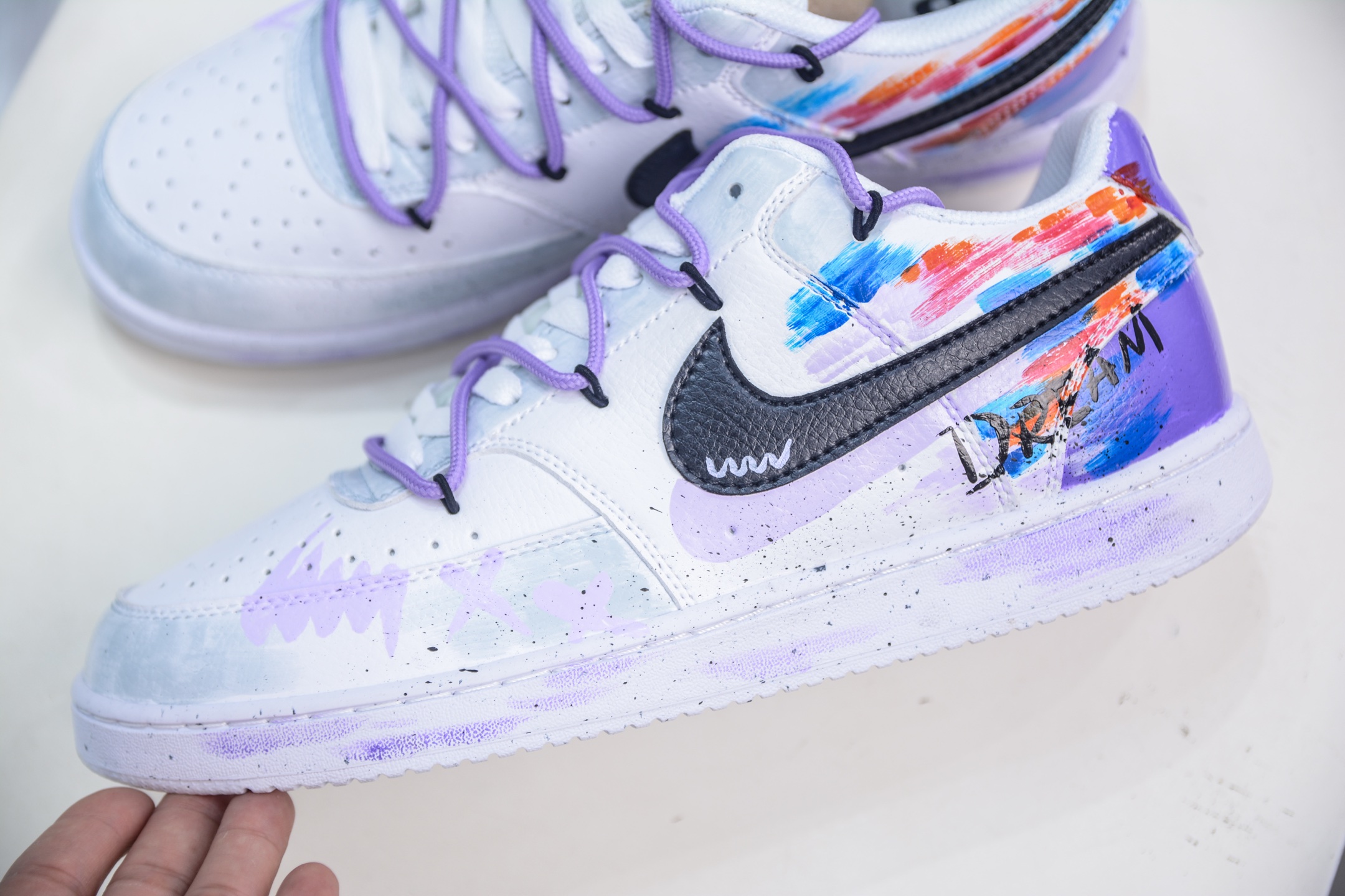 Nike Court Vision Low Graffiti Custom Sneakers - Retro Basketball Style 7 i1750432376722 3594 0 6