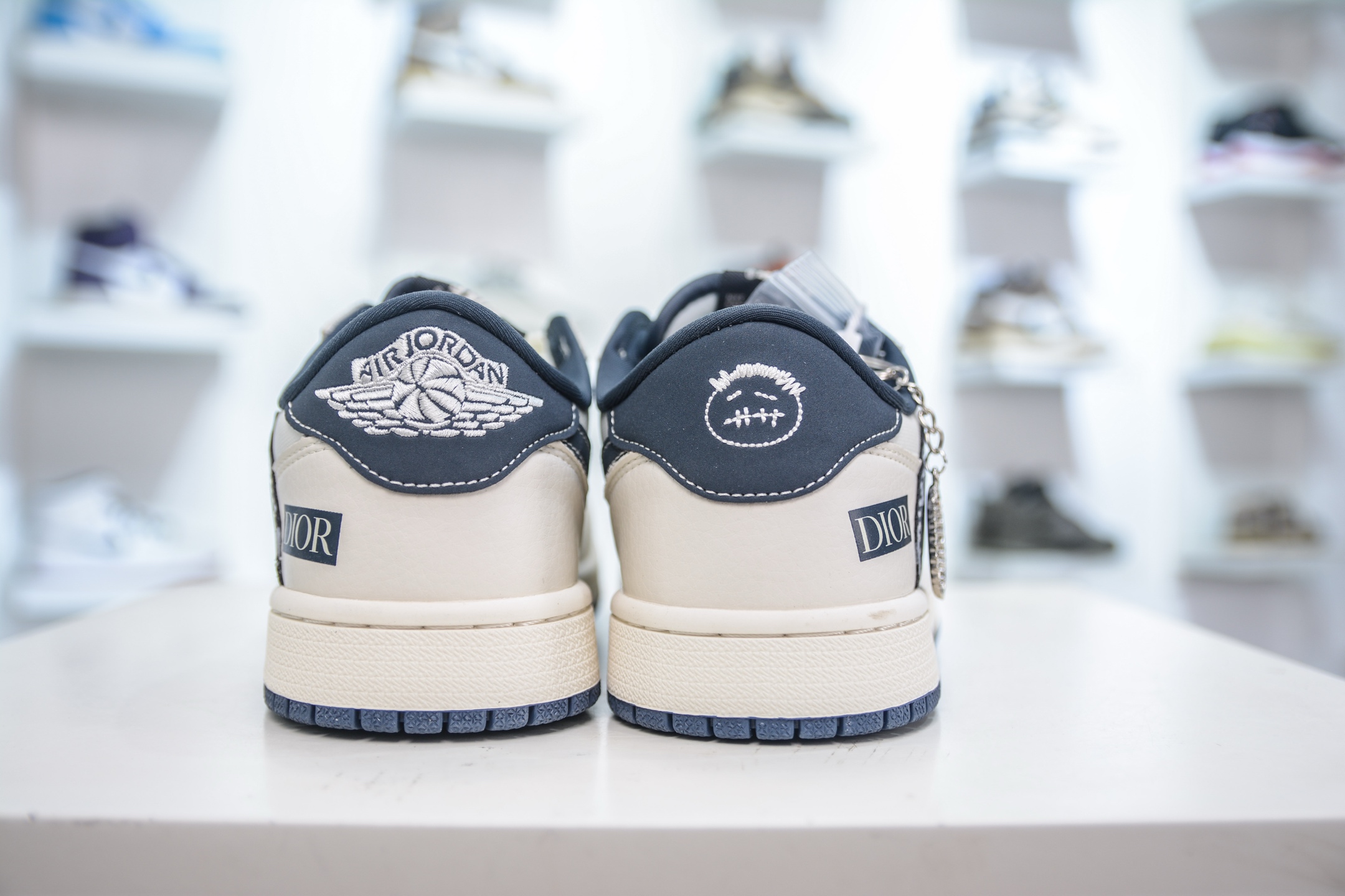 TS x Air Jordan 1 Low x Dior White & Navy Custom Sneakers Collab 2 i1750522491631 6138 0 1