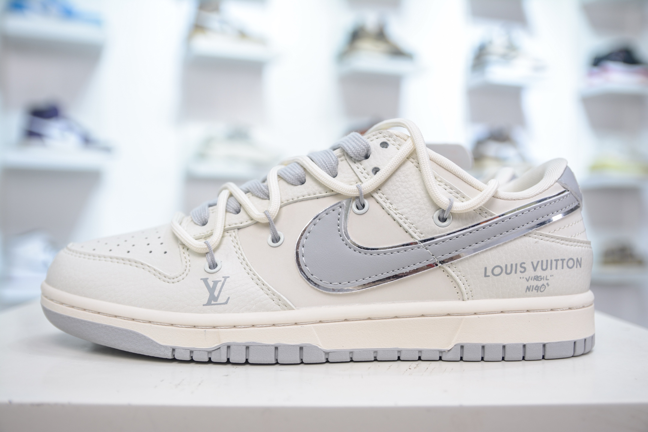 Nike SB Dunk Low x Louis Vuitton White Grey, Premium Leather Sneakers 1 i1750522608715 8231 0 0