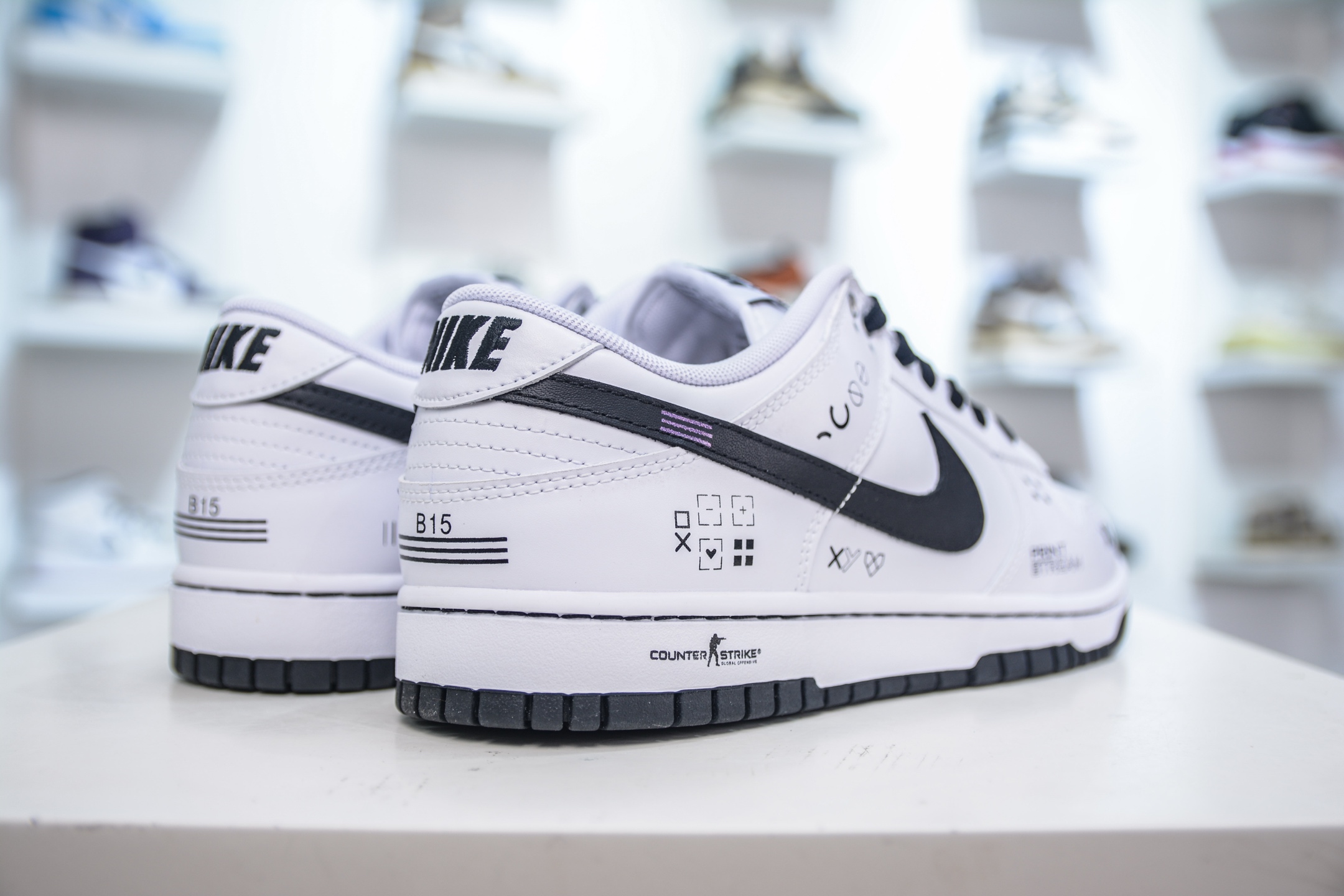 Nike Dunk Low Print Stream White Black Sneakers, Inspired by CS:GO 7 i1750522666912 6316 0 5