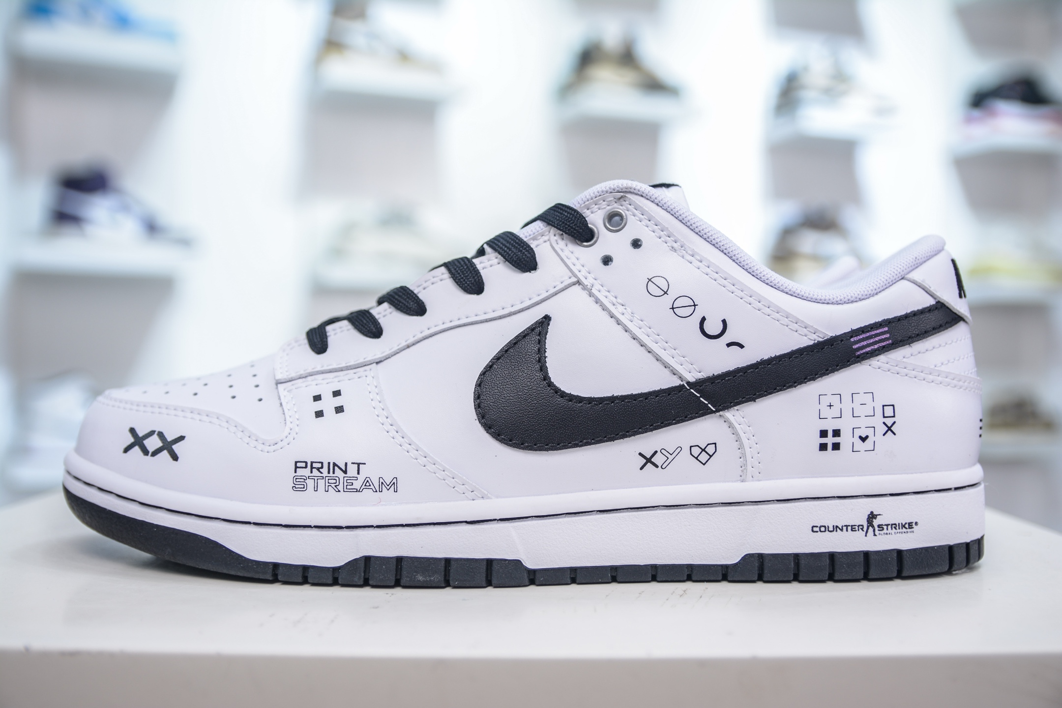 Nike Dunk Low Print Stream White Black Sneakers, Inspired by CS:GO 2 i1750522666924 1661 0 0