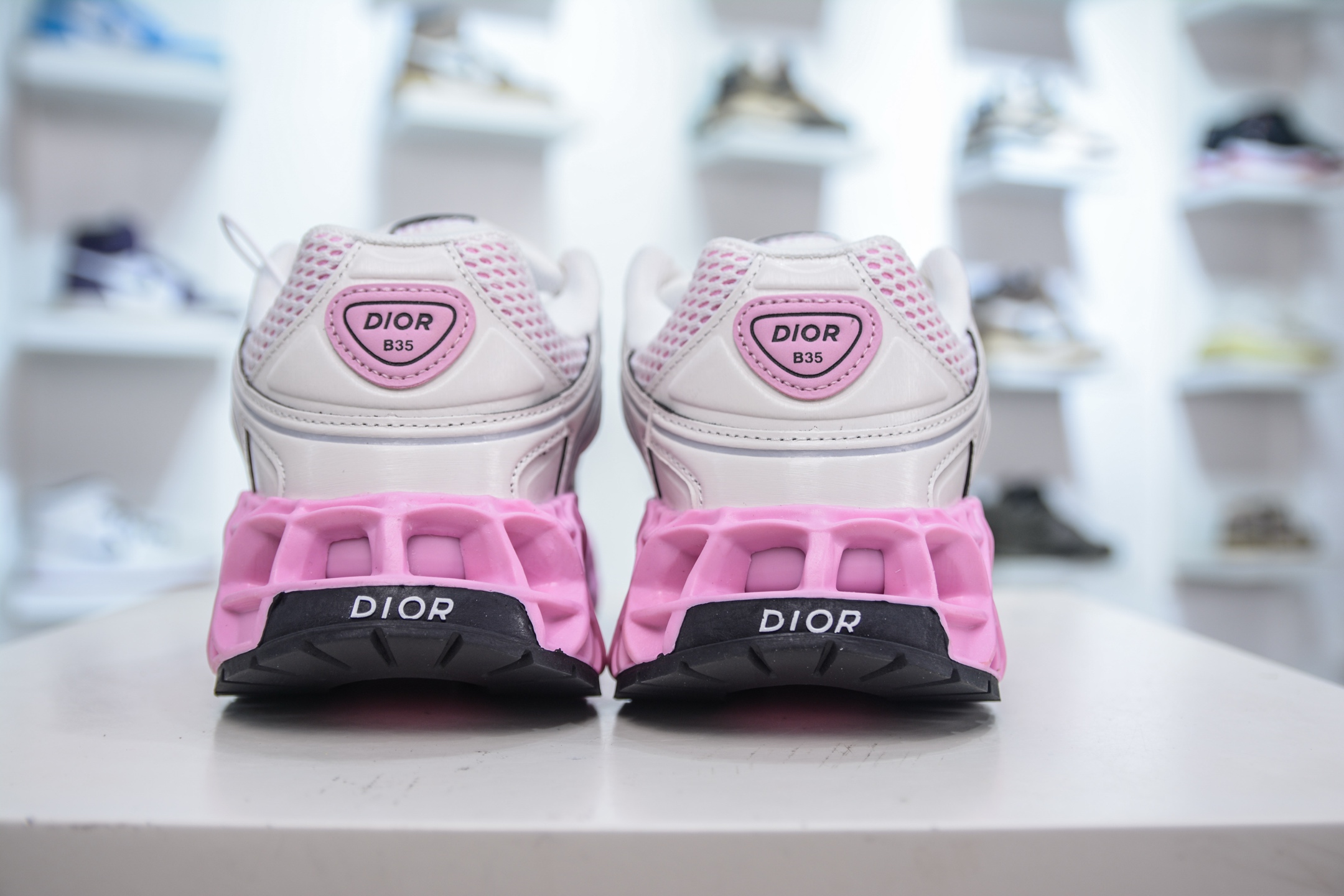 Dior B35 NXT Sneakers White/Pink, 3D Printed Sole, Mesh Upper, Women's Size 3 i1750523360067 3078 0 1