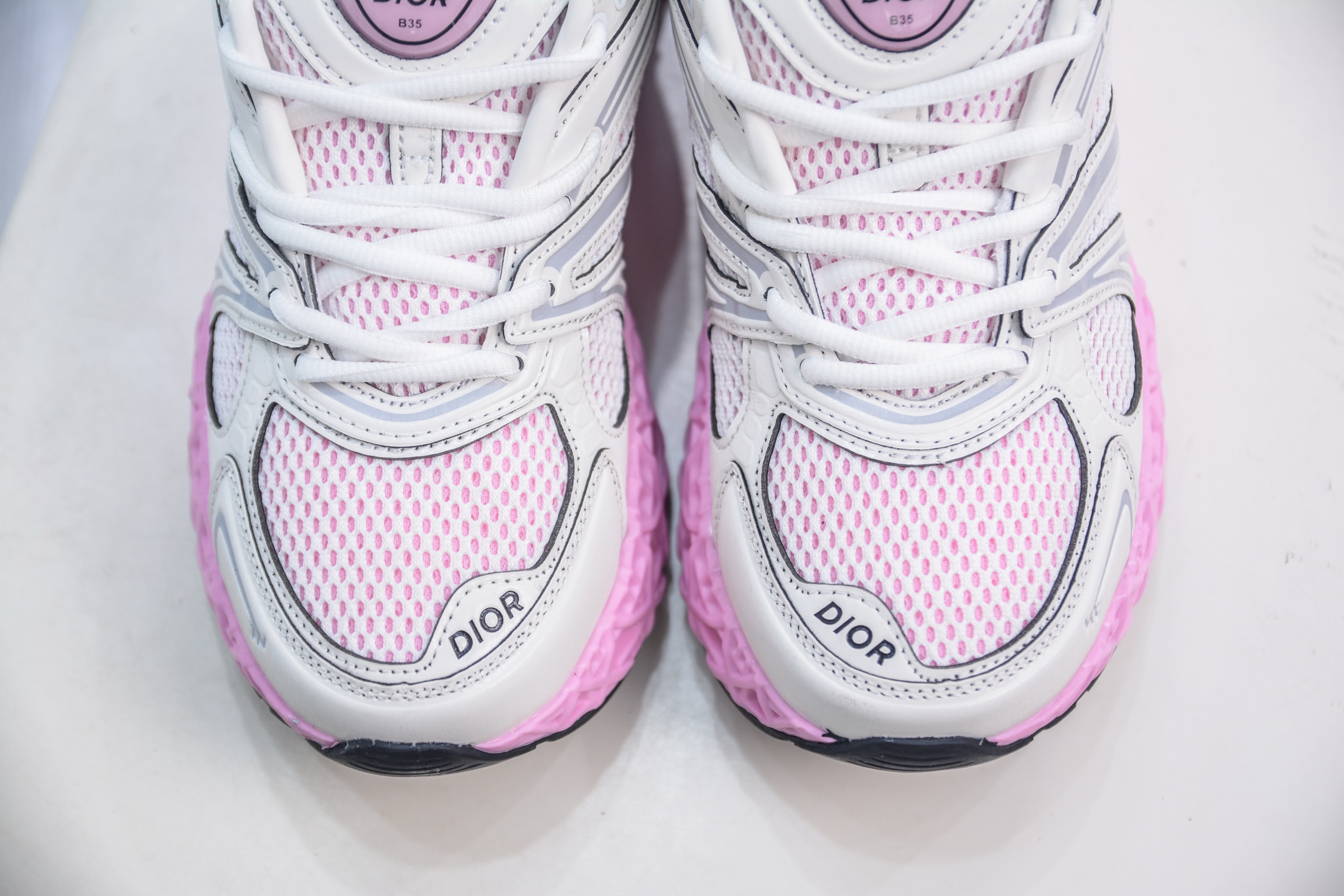 Dior B35 NXT Sneakers White/Pink, 3D Printed Sole, Mesh Upper, Women's Size 10 i1750523360121 2204 0 8