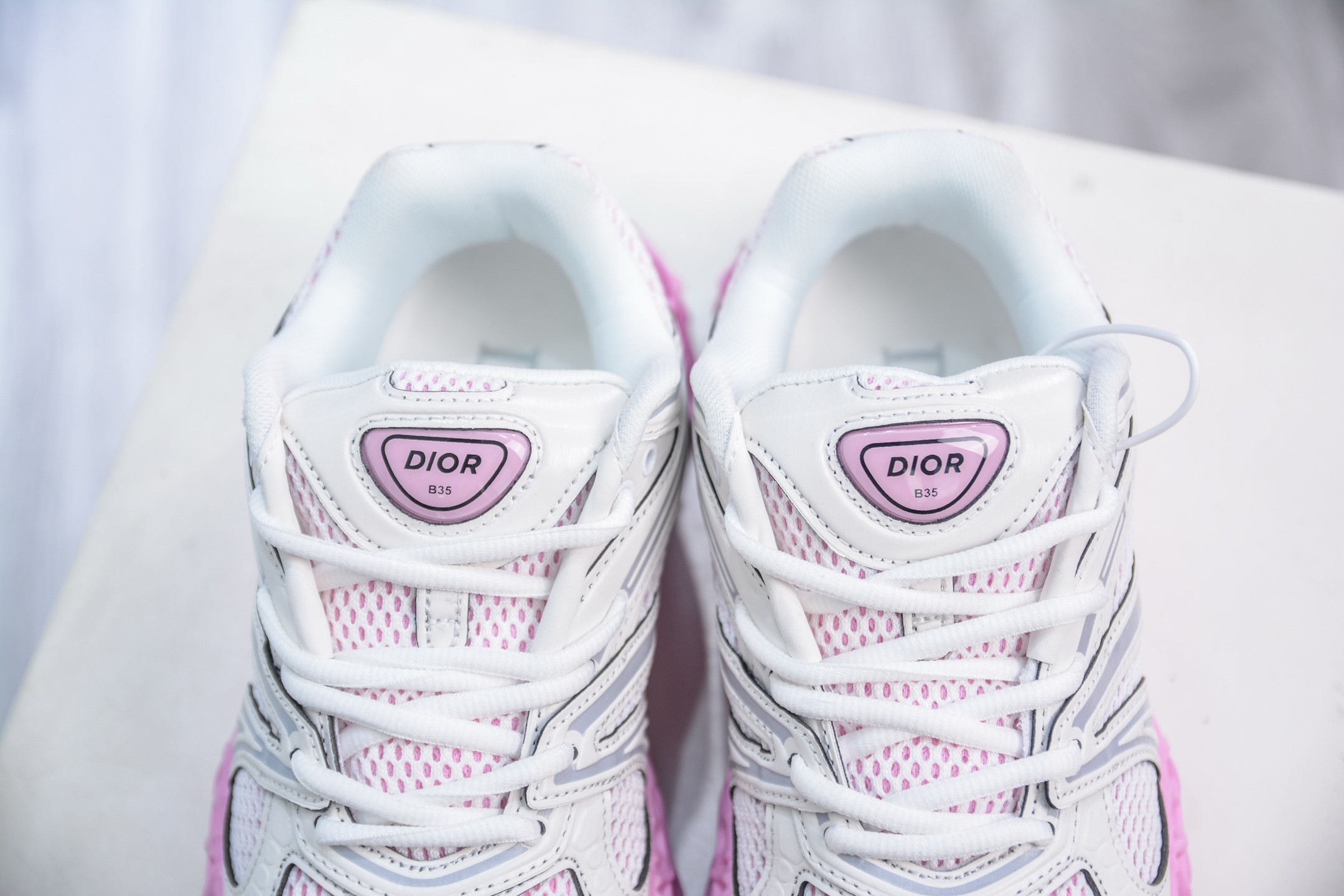 Dior B35 NXT Sneakers White/Pink, 3D Printed Sole, Mesh Upper, Women's Size 9 i1750523362183 1728 0 7