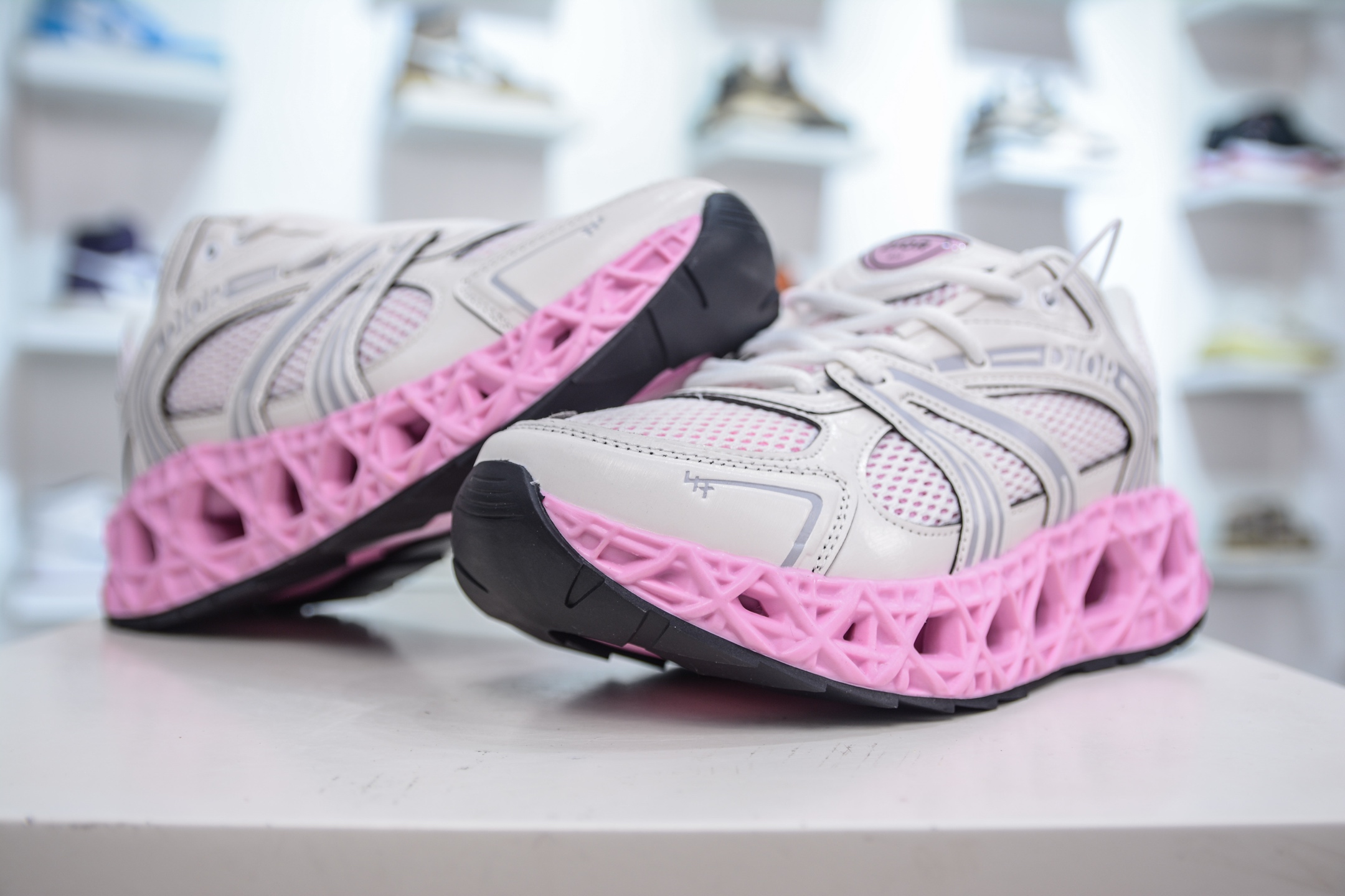 Dior B35 NXT Sneakers White/Pink, 3D Printed Sole, Mesh Upper, Women's Size 5 i1750523362218 3746 0 3